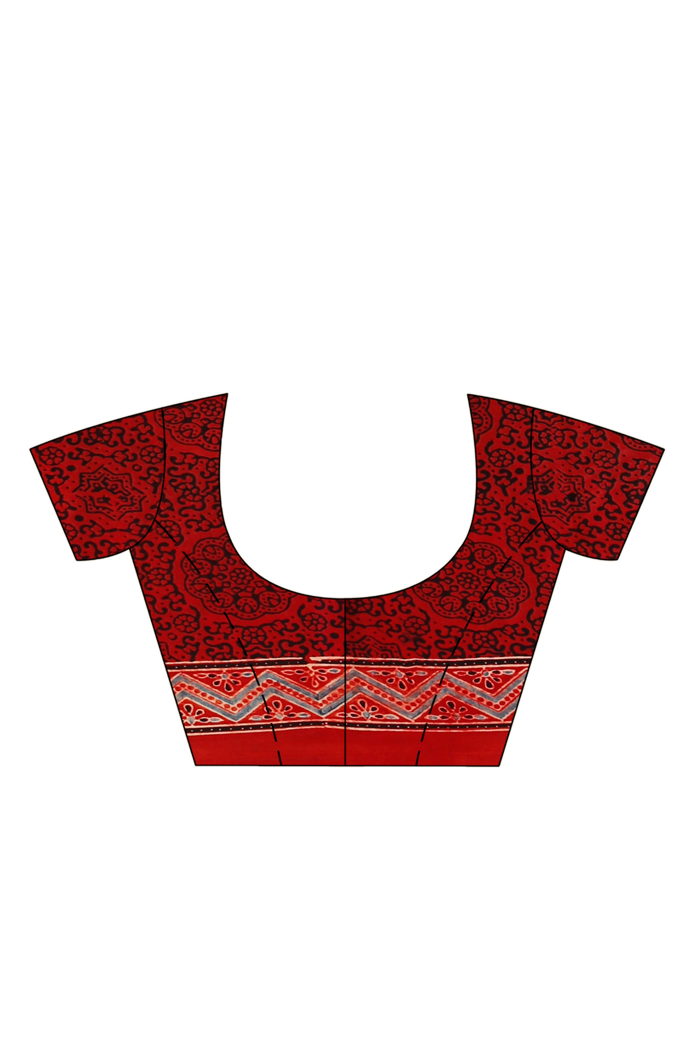 Ajrakh Hand Block On Modal Silk SN202522901