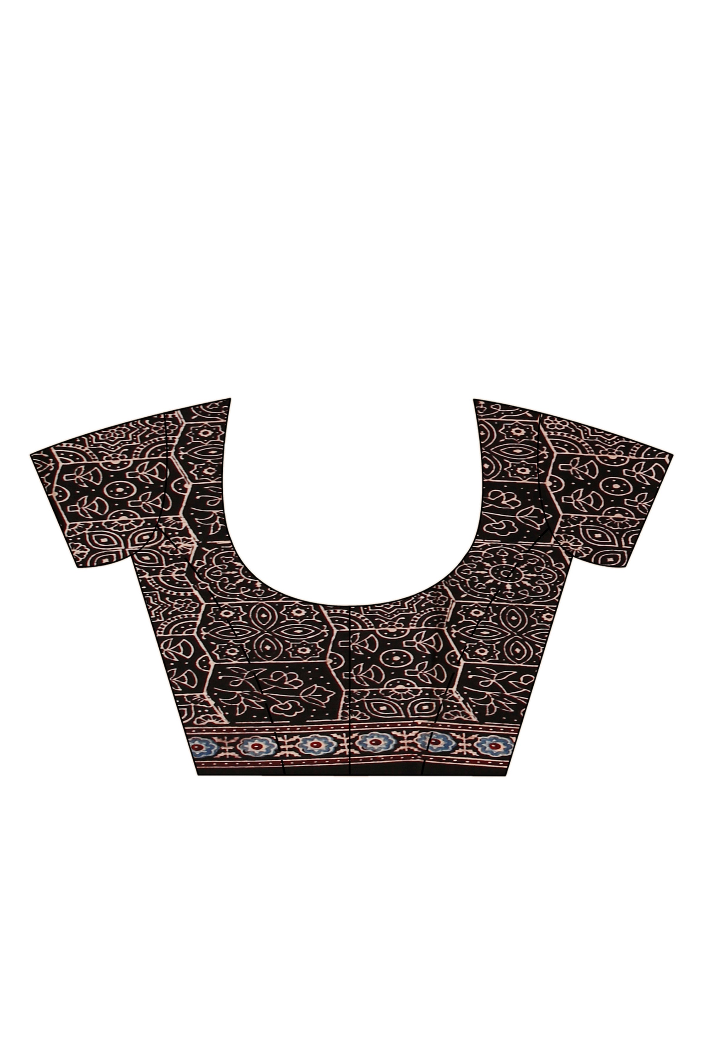 Ajrakh Hand Block On Modal Silk SN202522919
