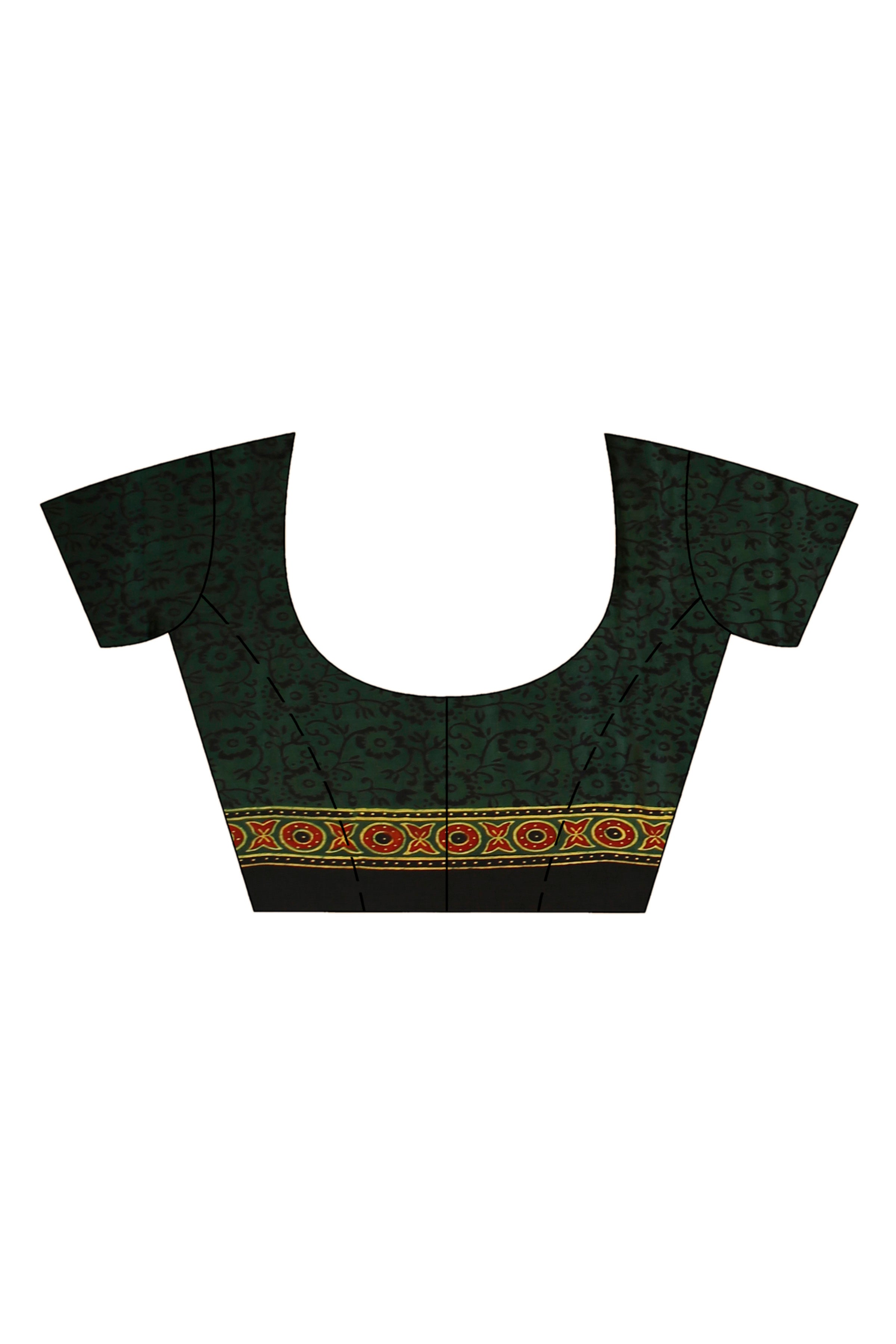 Ajrakh Hand Block On Modal Silk SN202523129