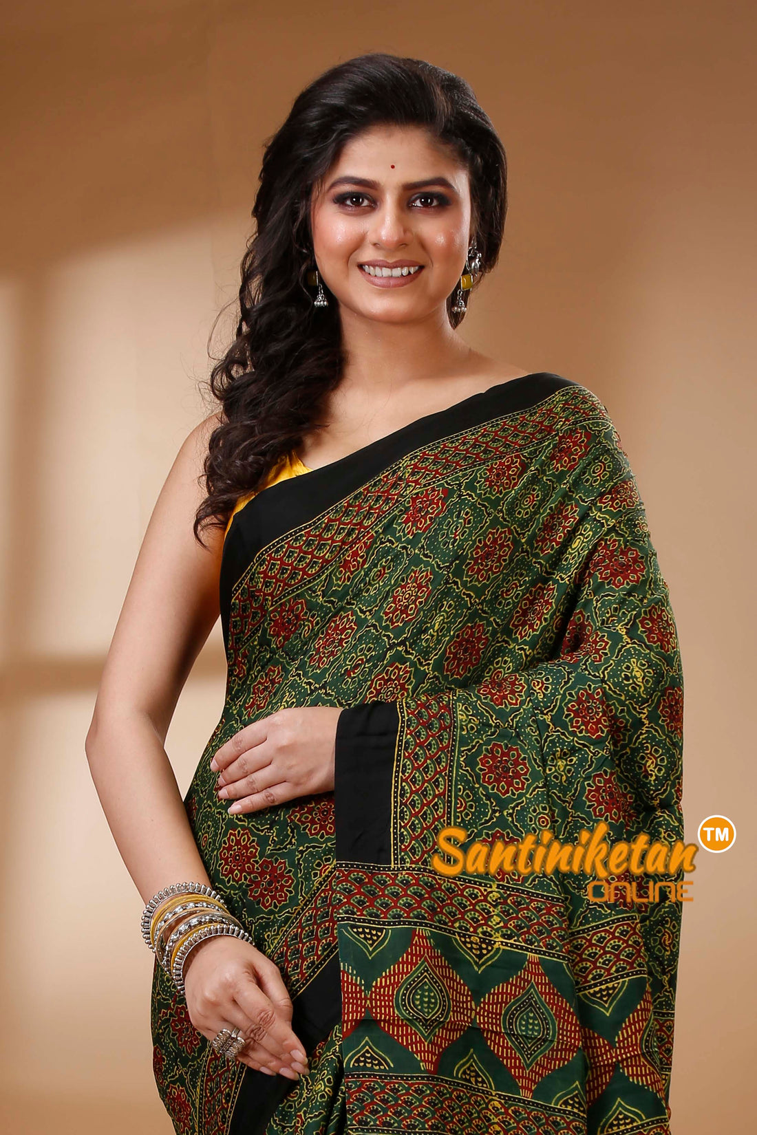 Ajrakh Hand Block On Modal Silk SN202523141