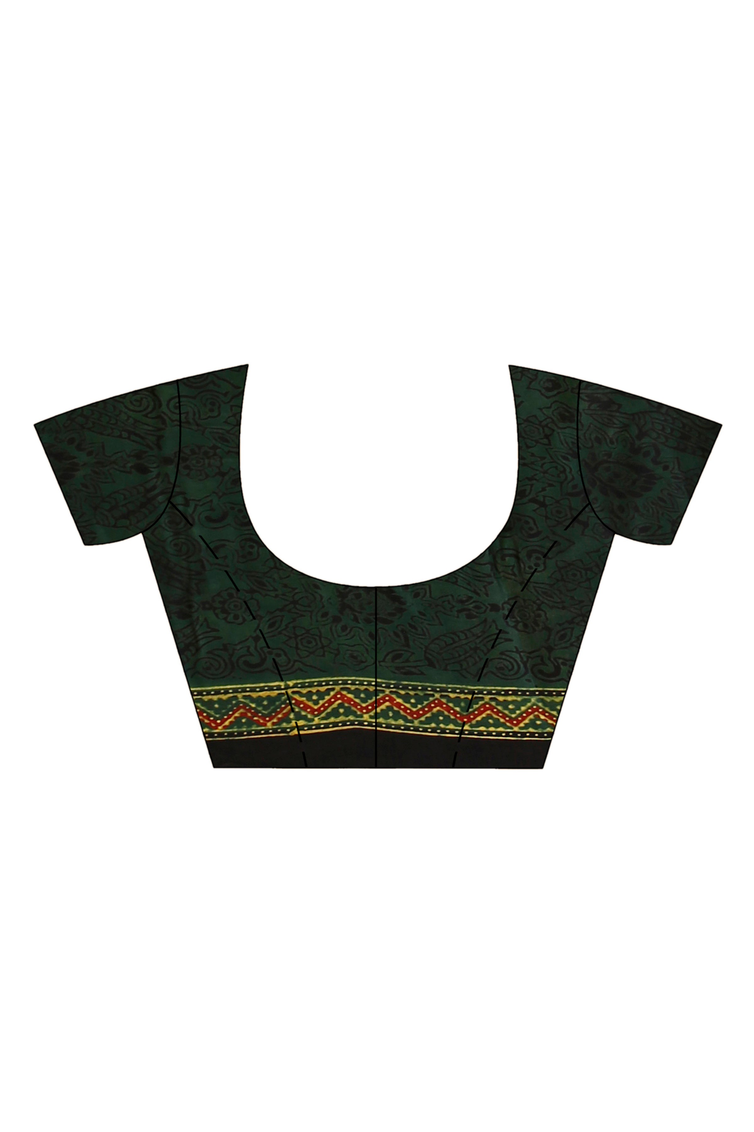 Ajrakh Hand Block On Modal Silk SN202523147