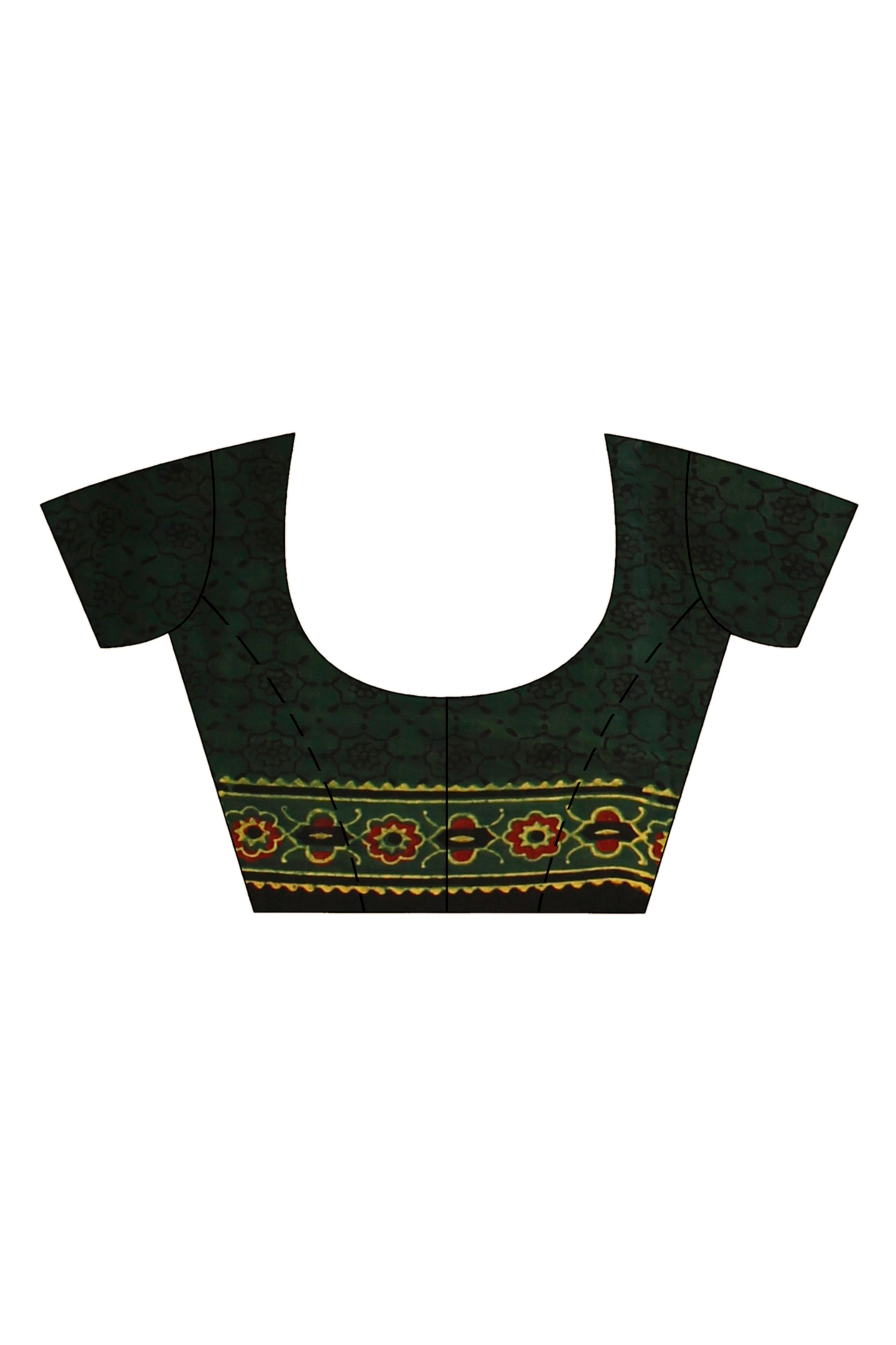 Ajrakh Hand Block On Modal Silk SN202523153