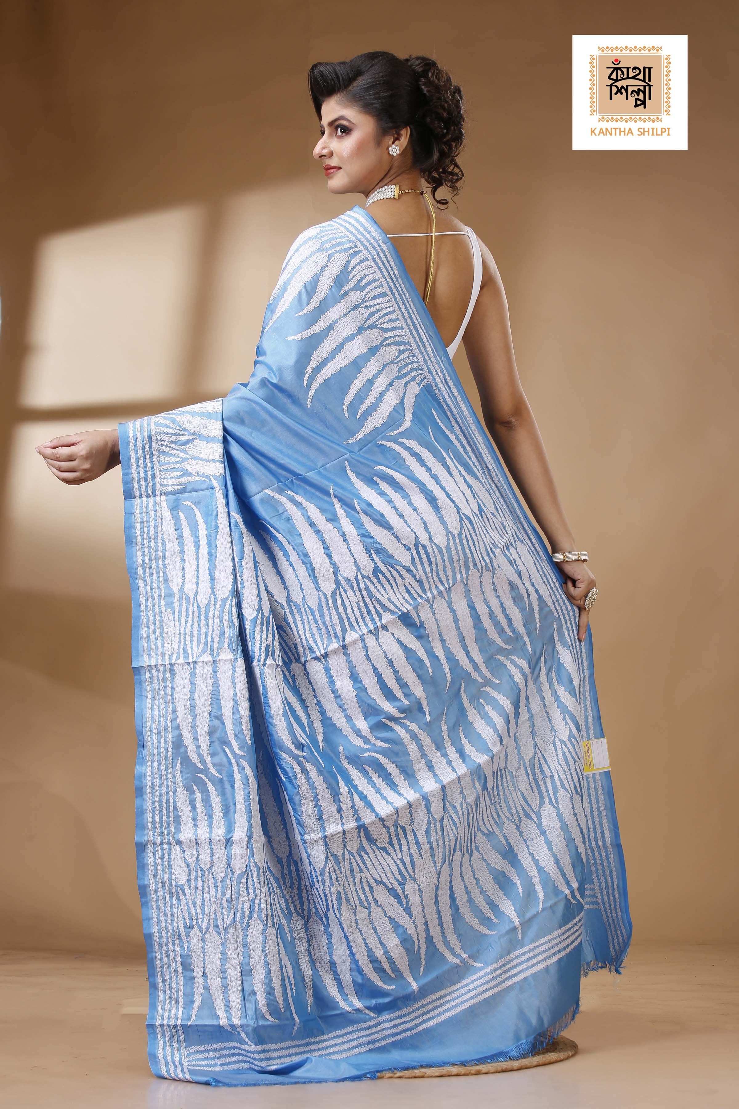 Bangalore Silk Kantha Stitch Saree SN202523267
