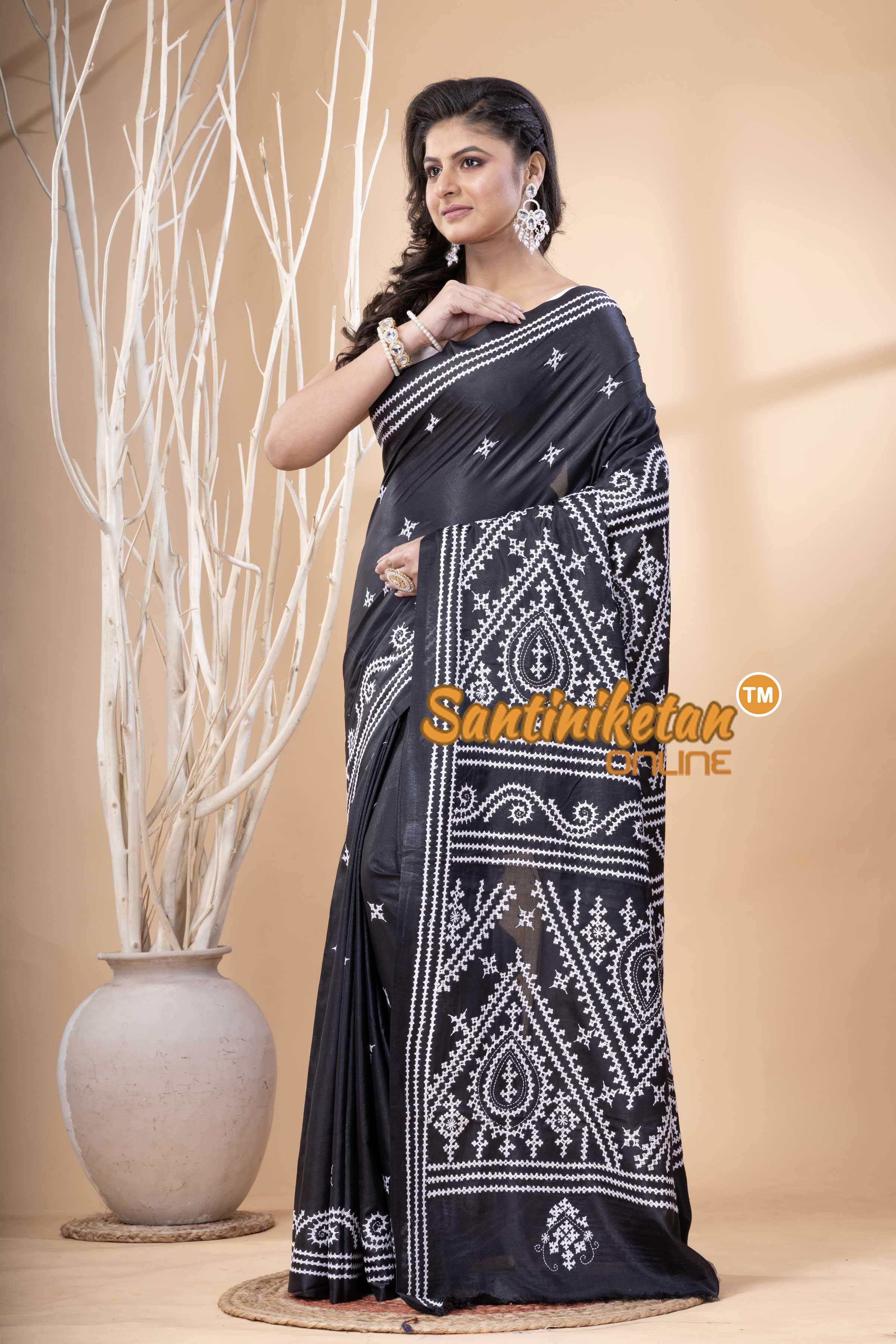 Bangalore Silk Gujrati Stitch Saree SN202523612