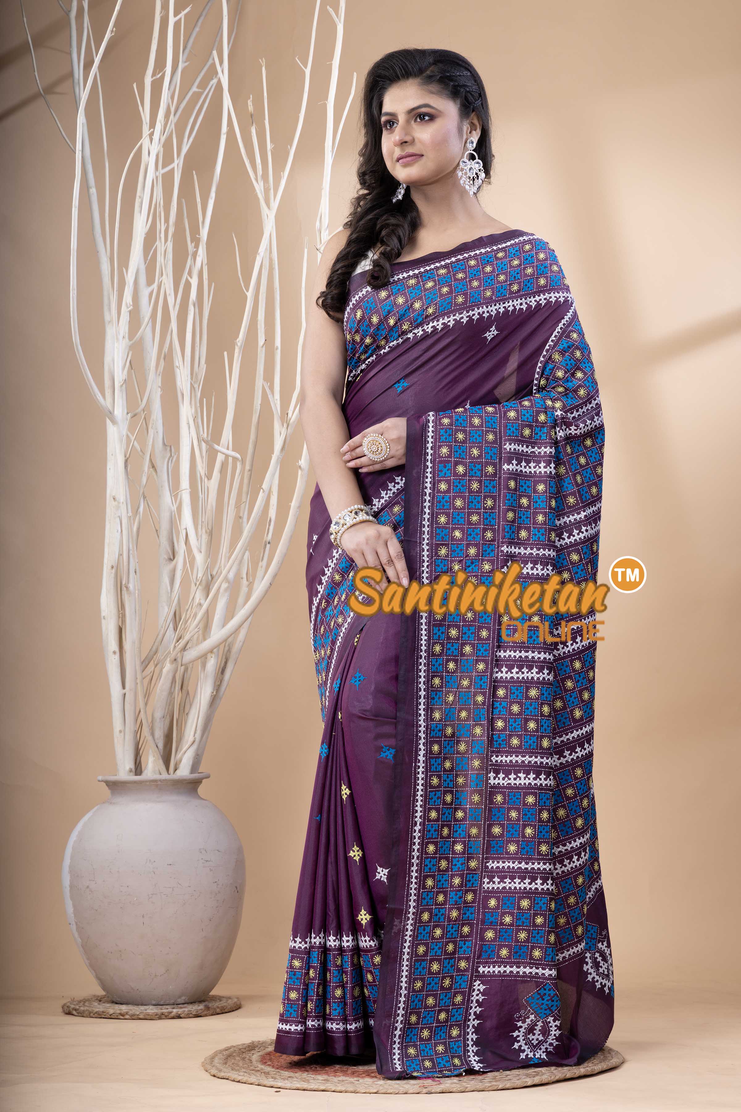 Bangalore Silk Gujrati Stitch Saree SN202523809