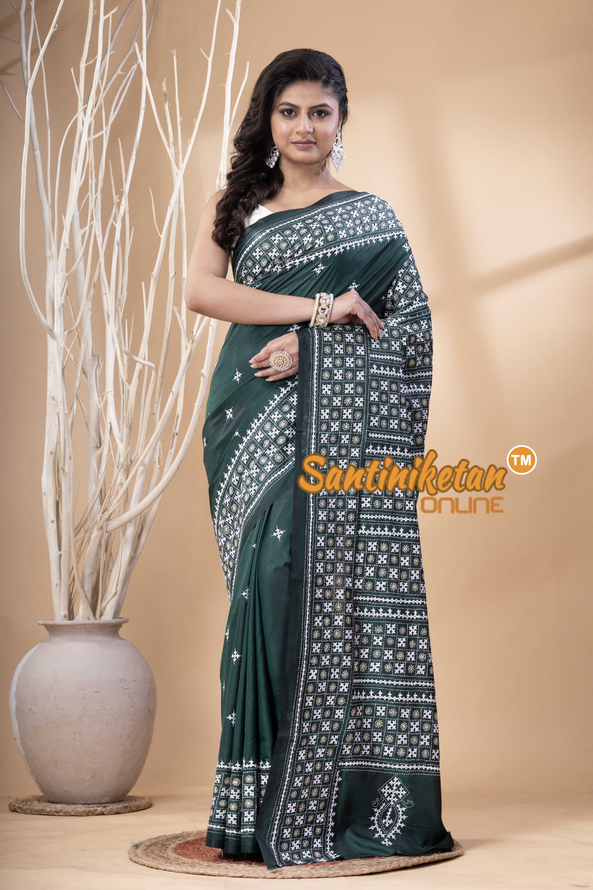 Bangalore Silk Gujrati Stitch Saree SN202523858