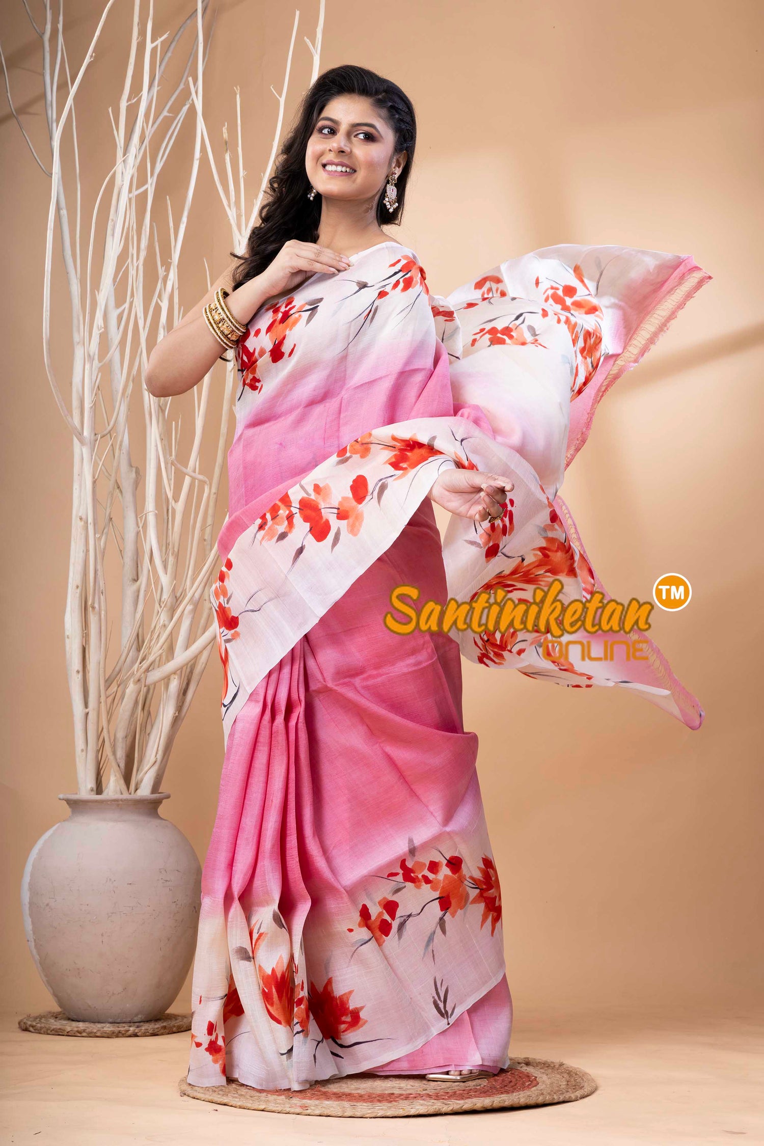 Hand Made Design On Murshidabad Silk SN202523920
