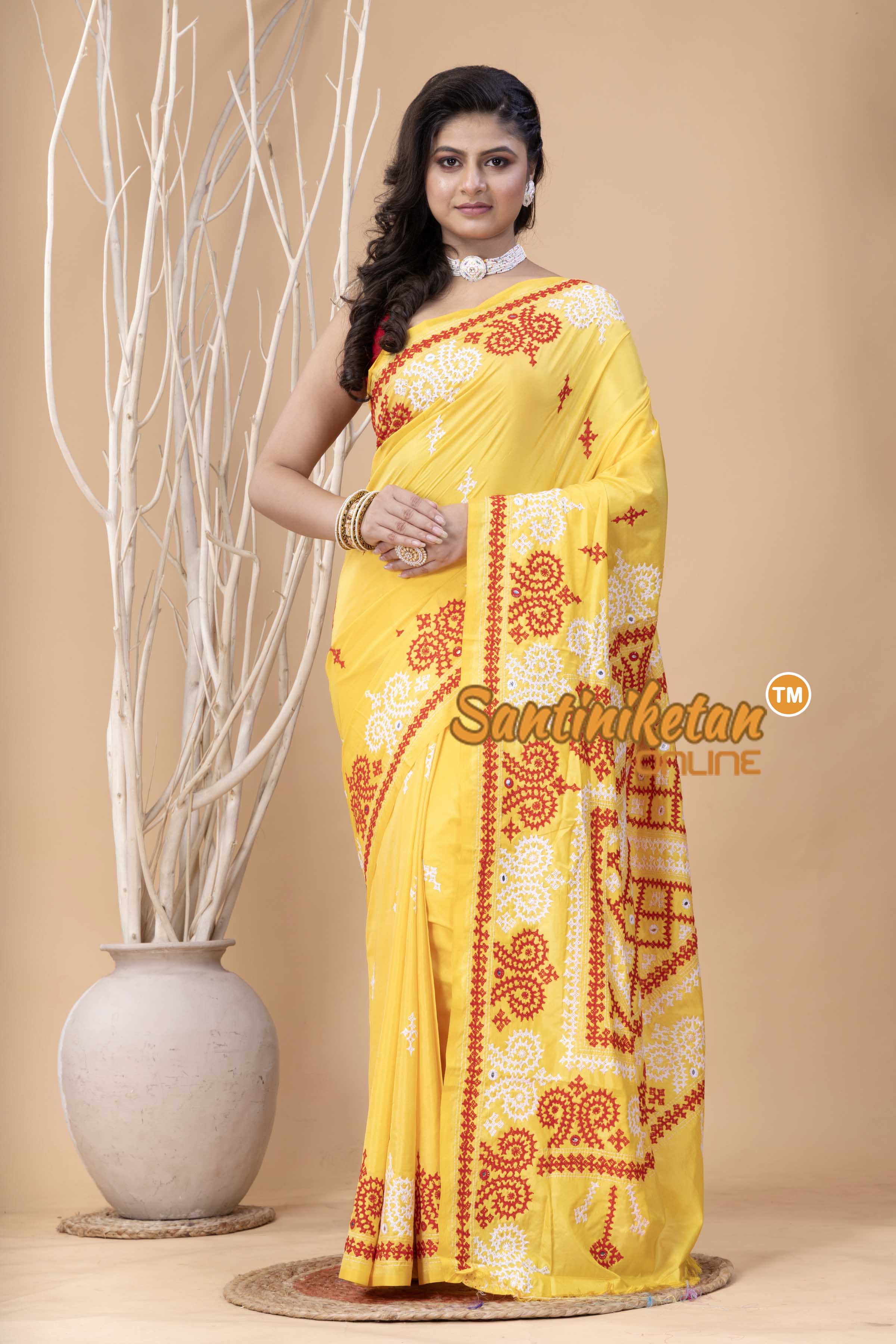 Bangalore Silk Gujrati Stitch Saree SN202524071