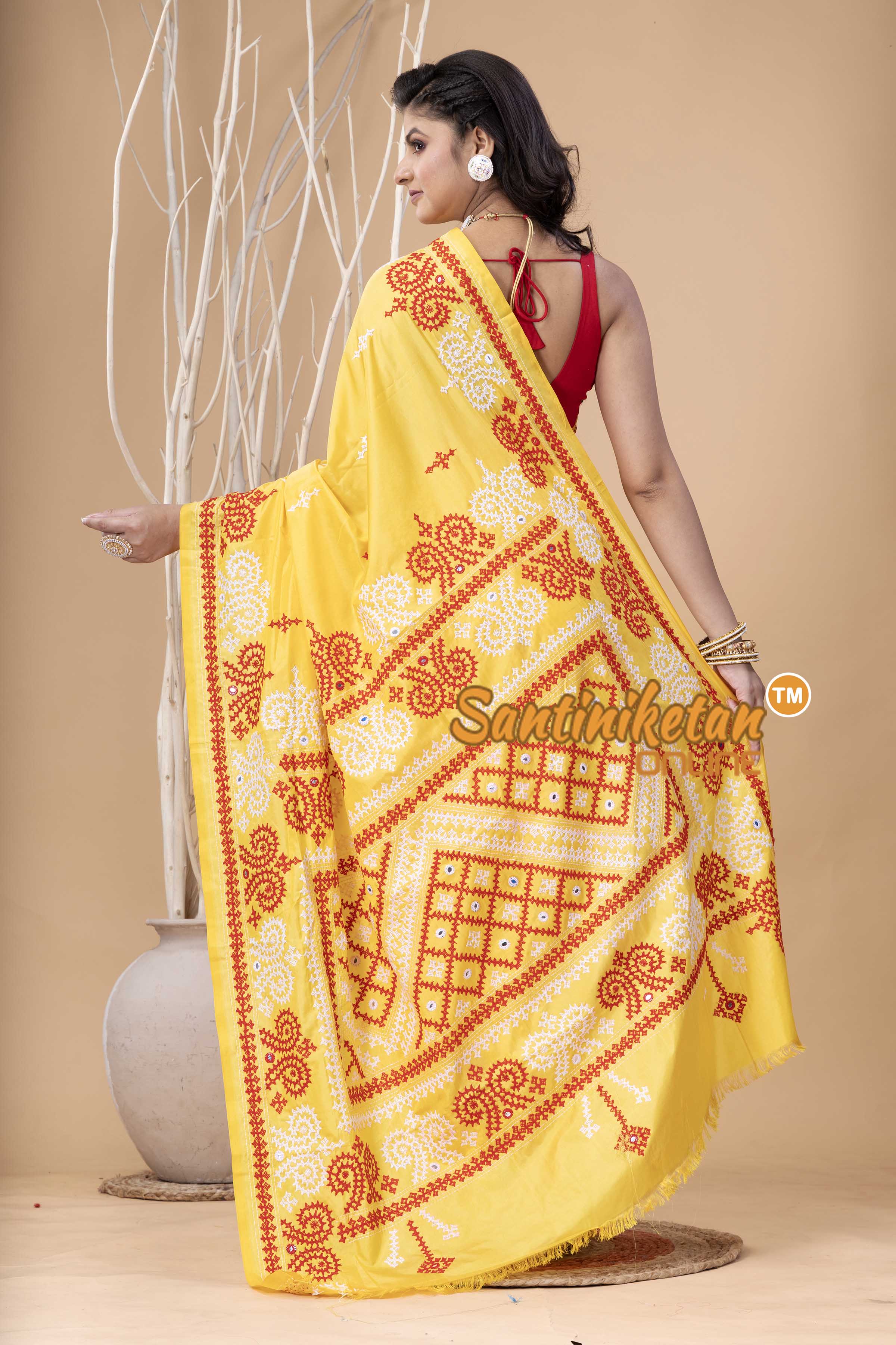 Bangalore Silk Gujrati Stitch Saree SN202524071