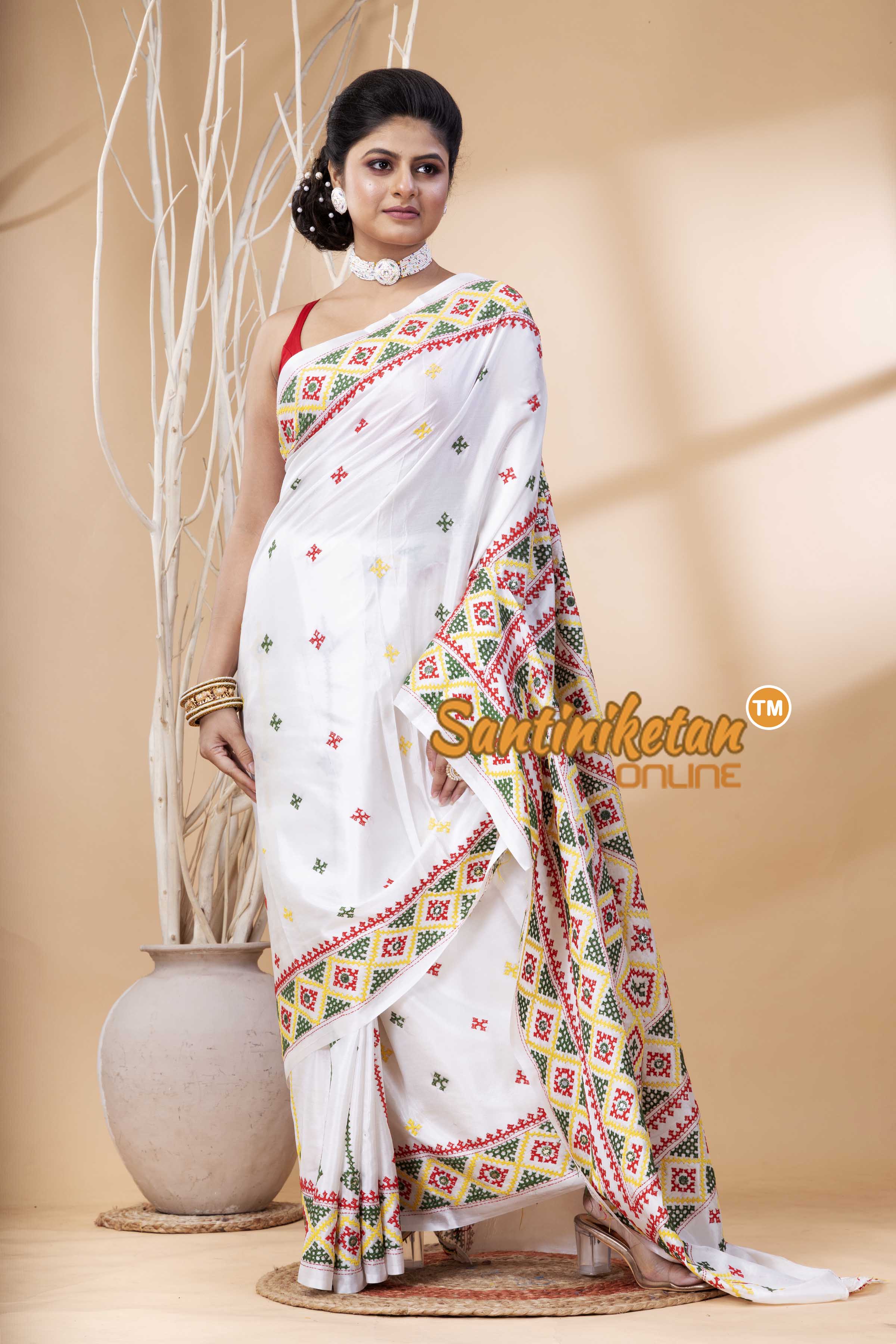 Bangalore Silk Gujrati Stitch Saree SN202524095
