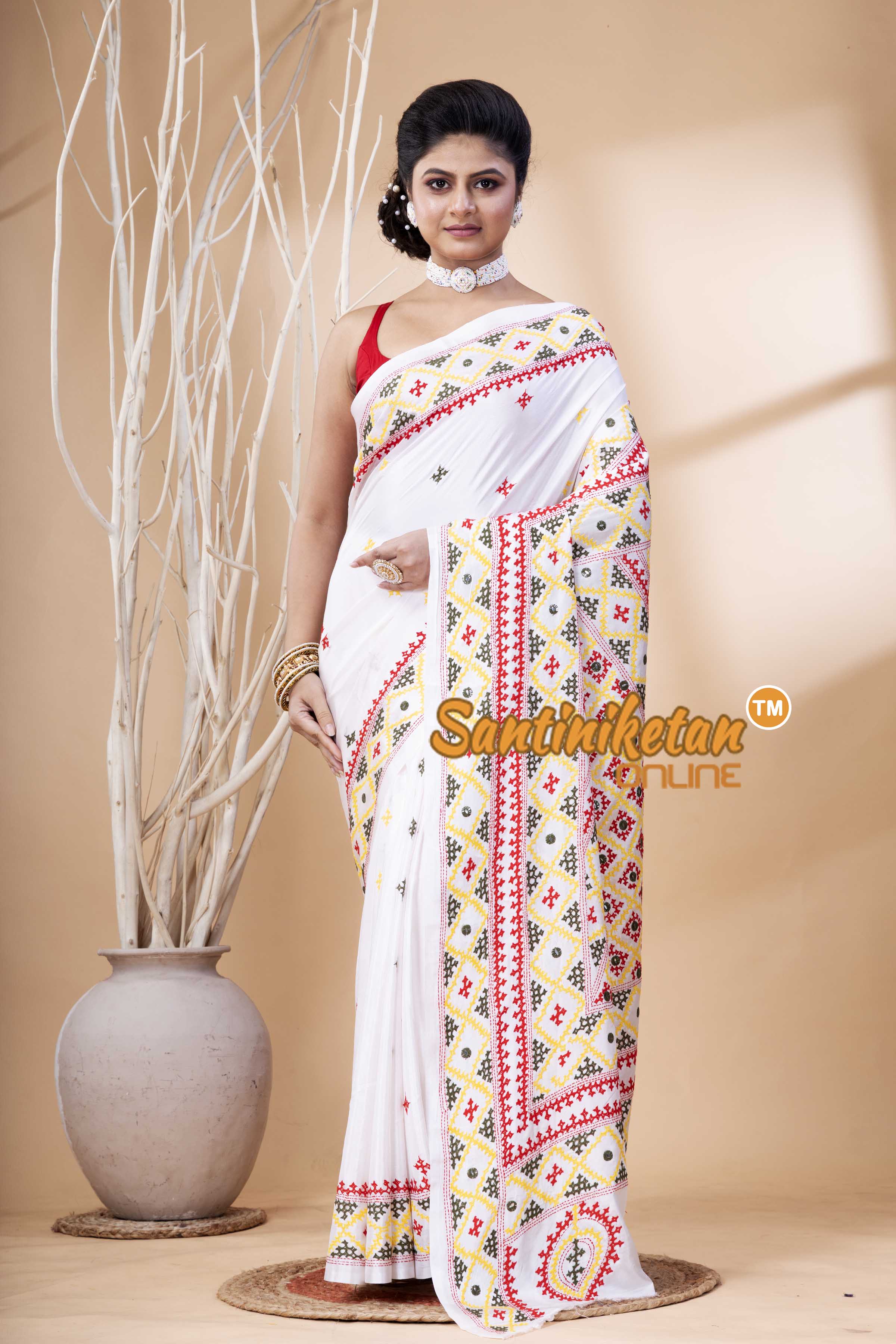 Bangalore Silk Gujrati Stitch Saree SN202524107