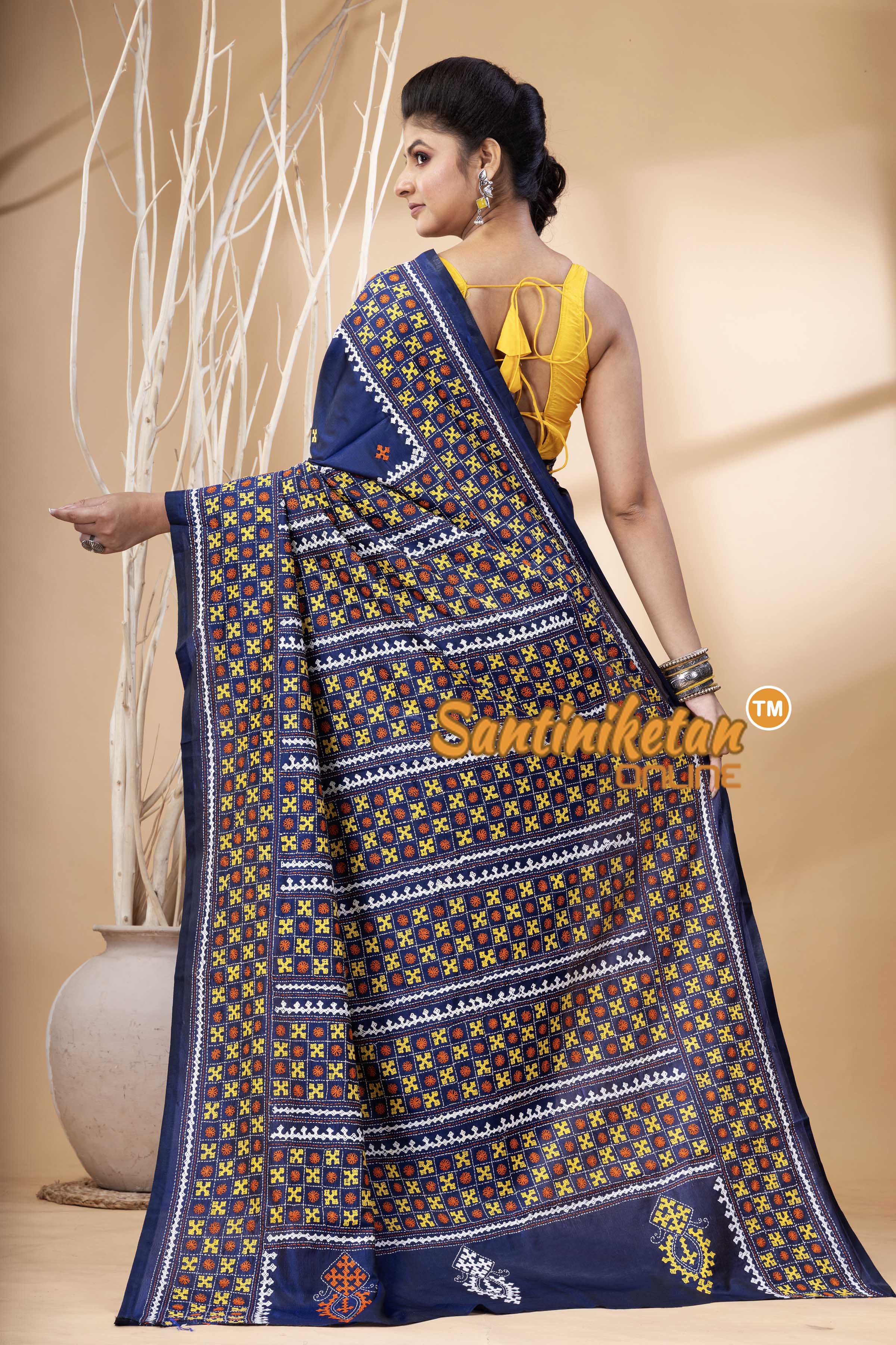 Bangalore Silk Gujrati Stitch Saree SN202524209