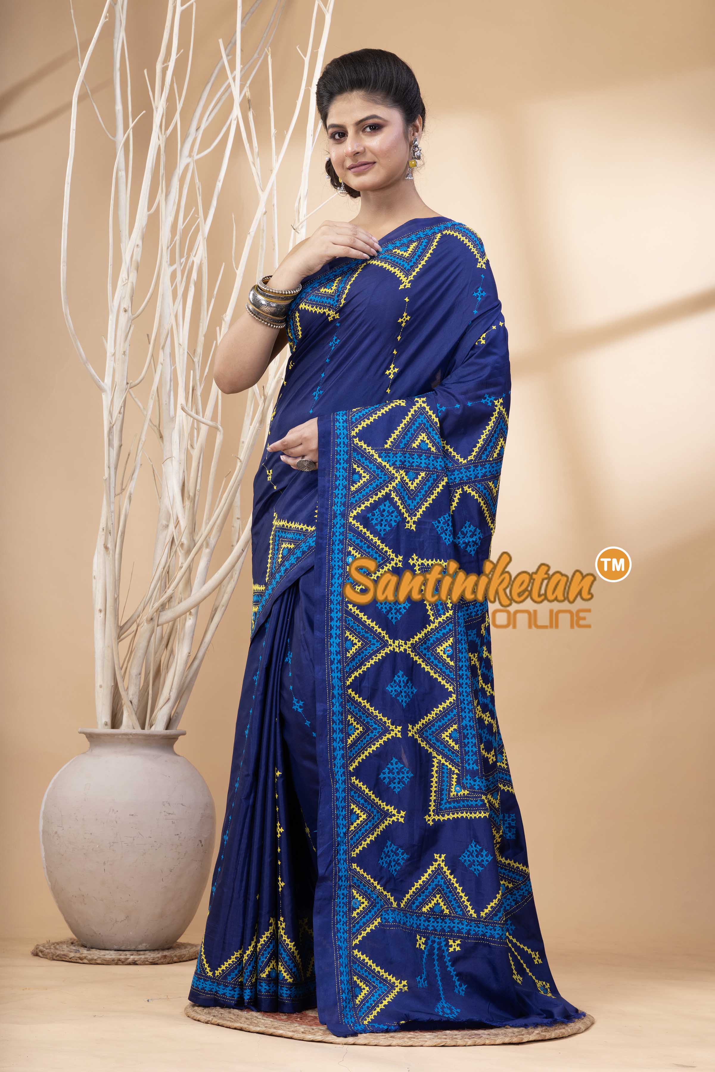 Bangalore Silk Gujrati Stitch Saree SN202524299