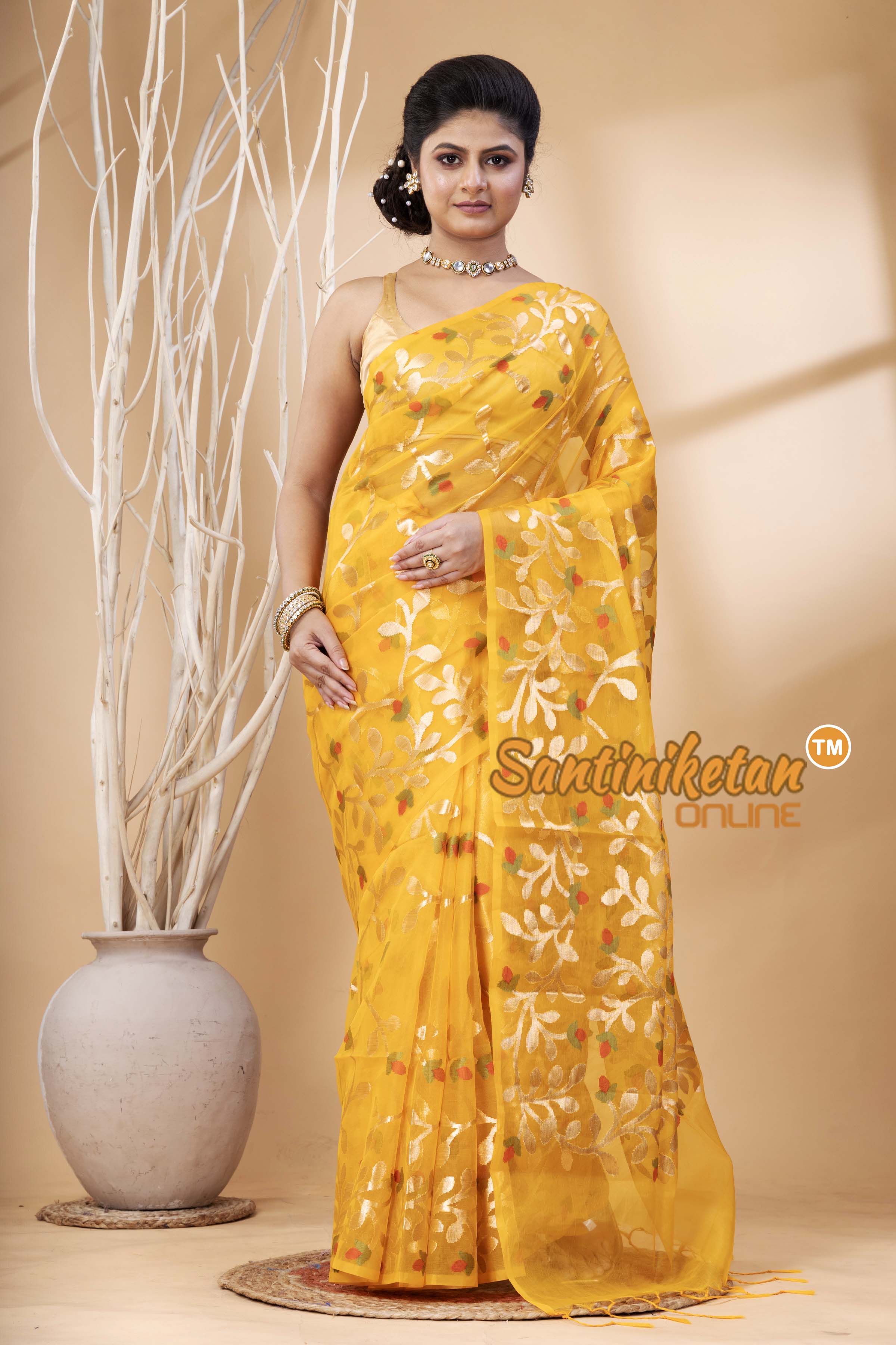Resham Maslin Jamdani Saree SN202524393