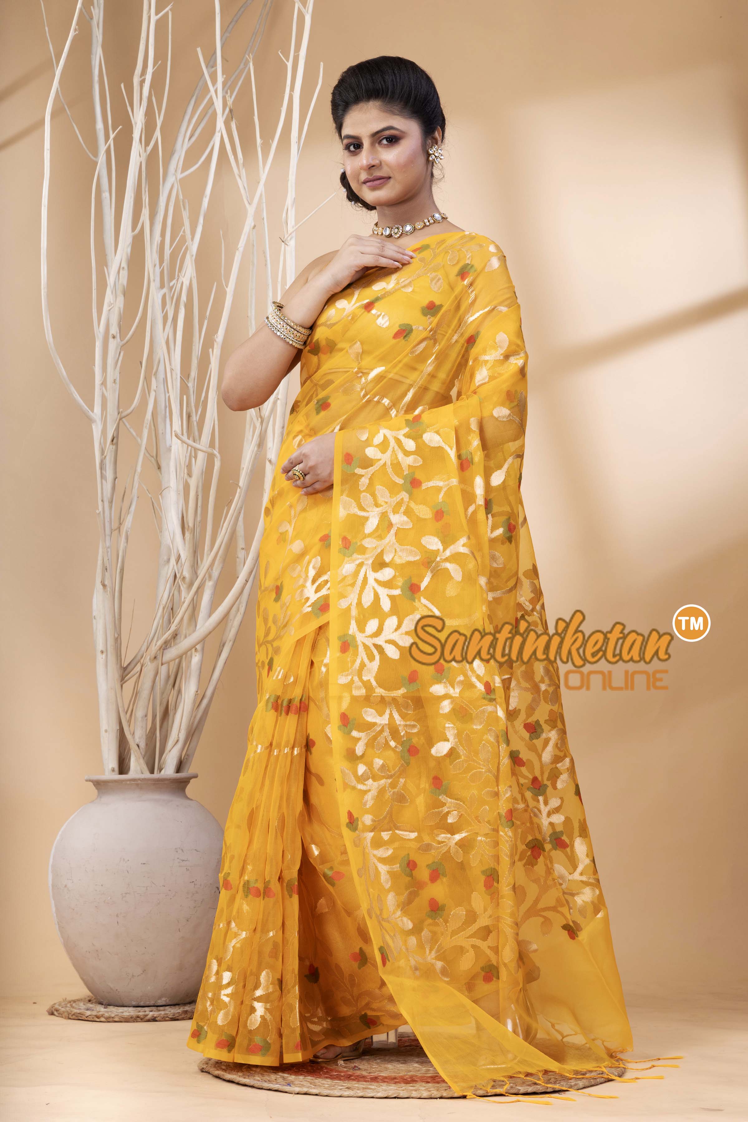 Resham Maslin Jamdani Saree SN202524393