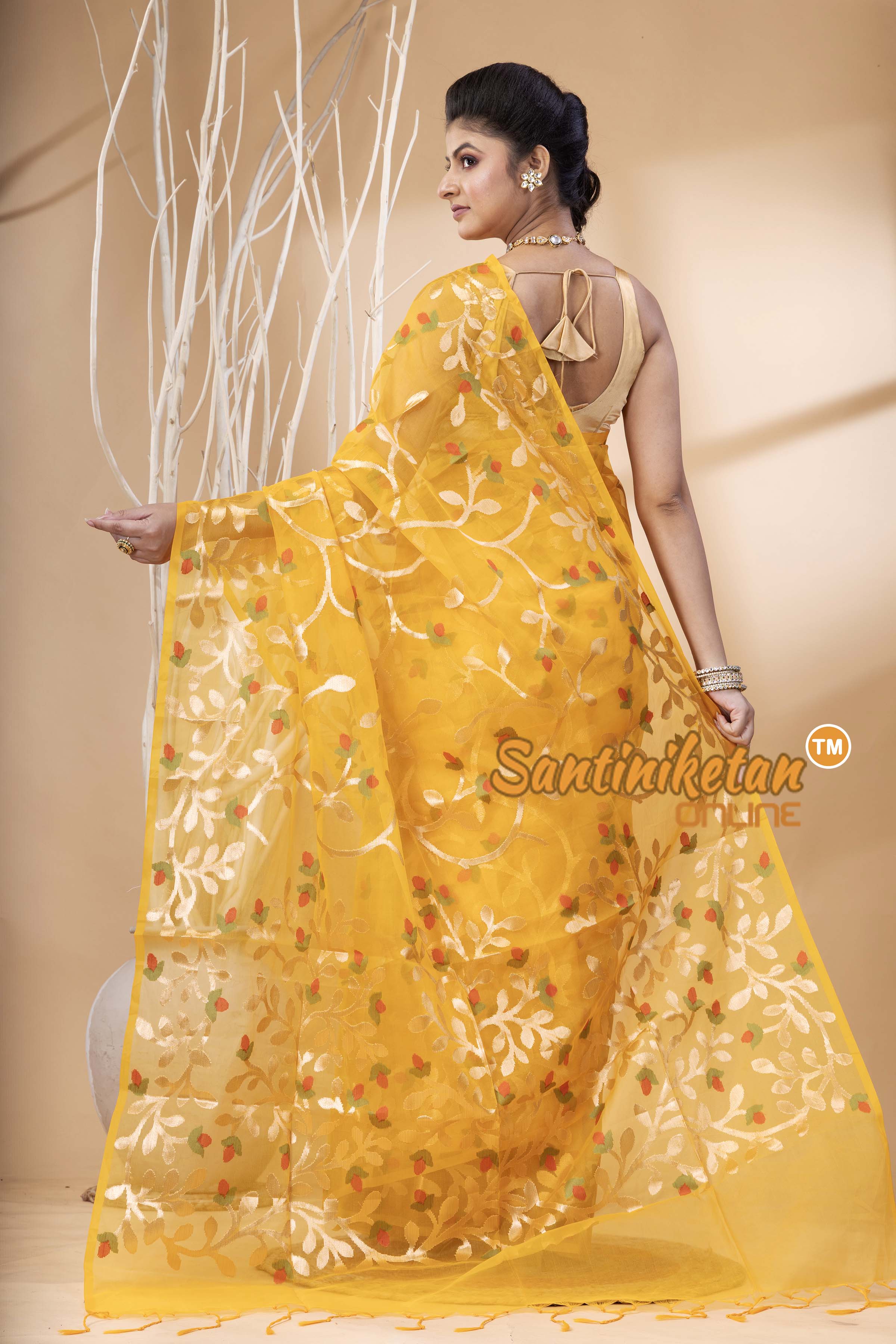 Resham Maslin Jamdani Saree SN202524393