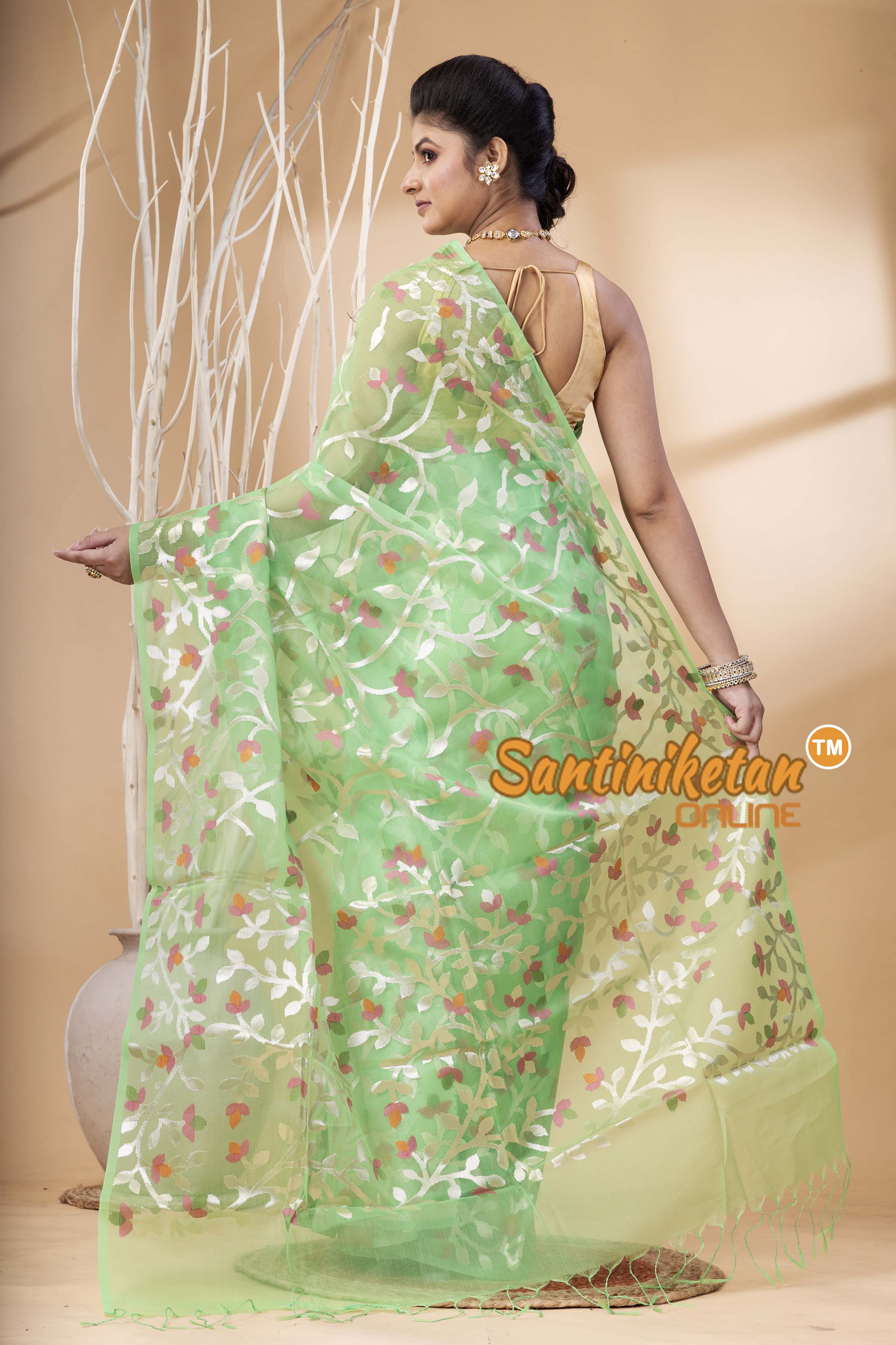 Resham Maslin Jamdani Saree SN202524399
