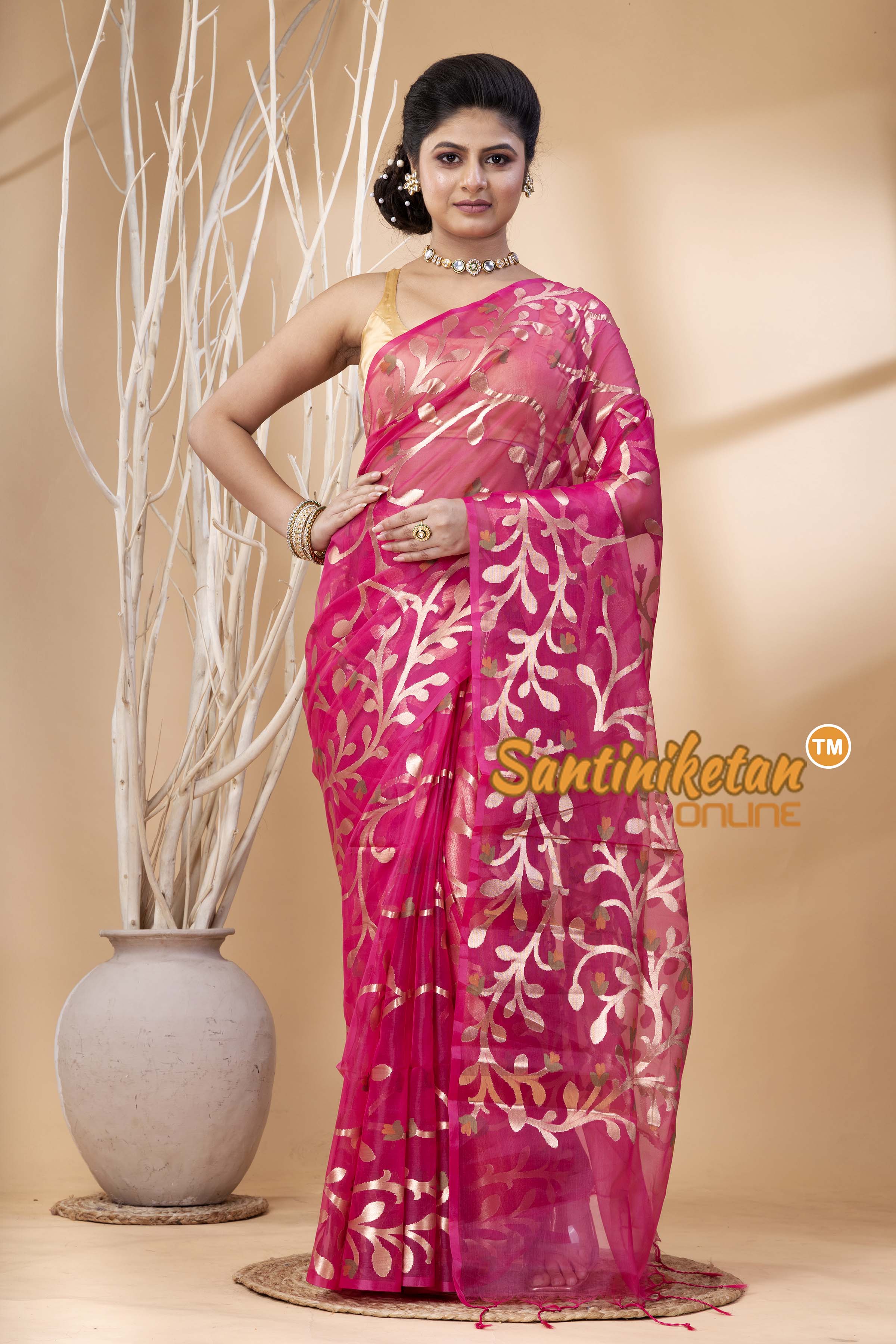 Resham Maslin Jamdani Saree SN202524411