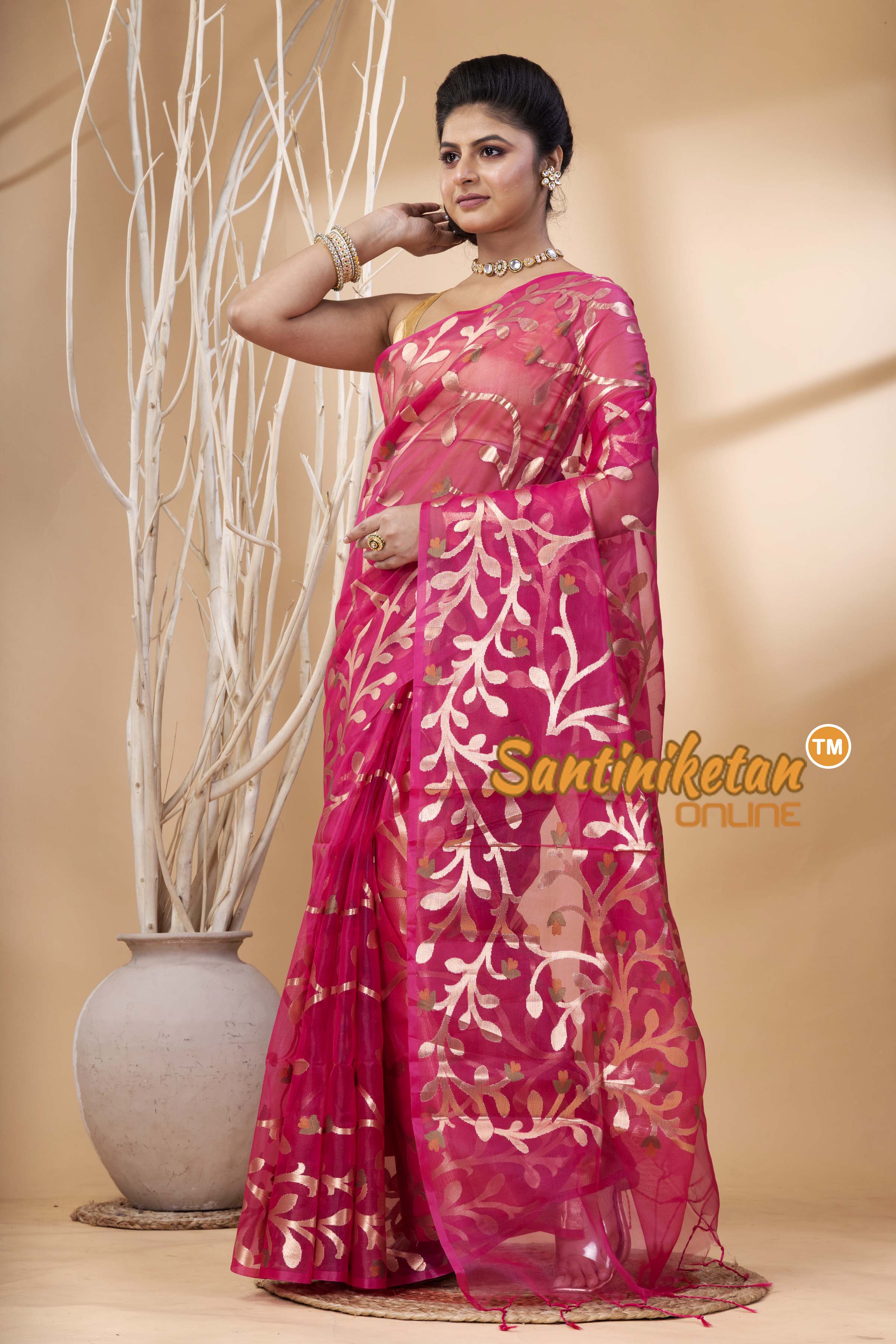 Resham Maslin Jamdani Saree SN202524411