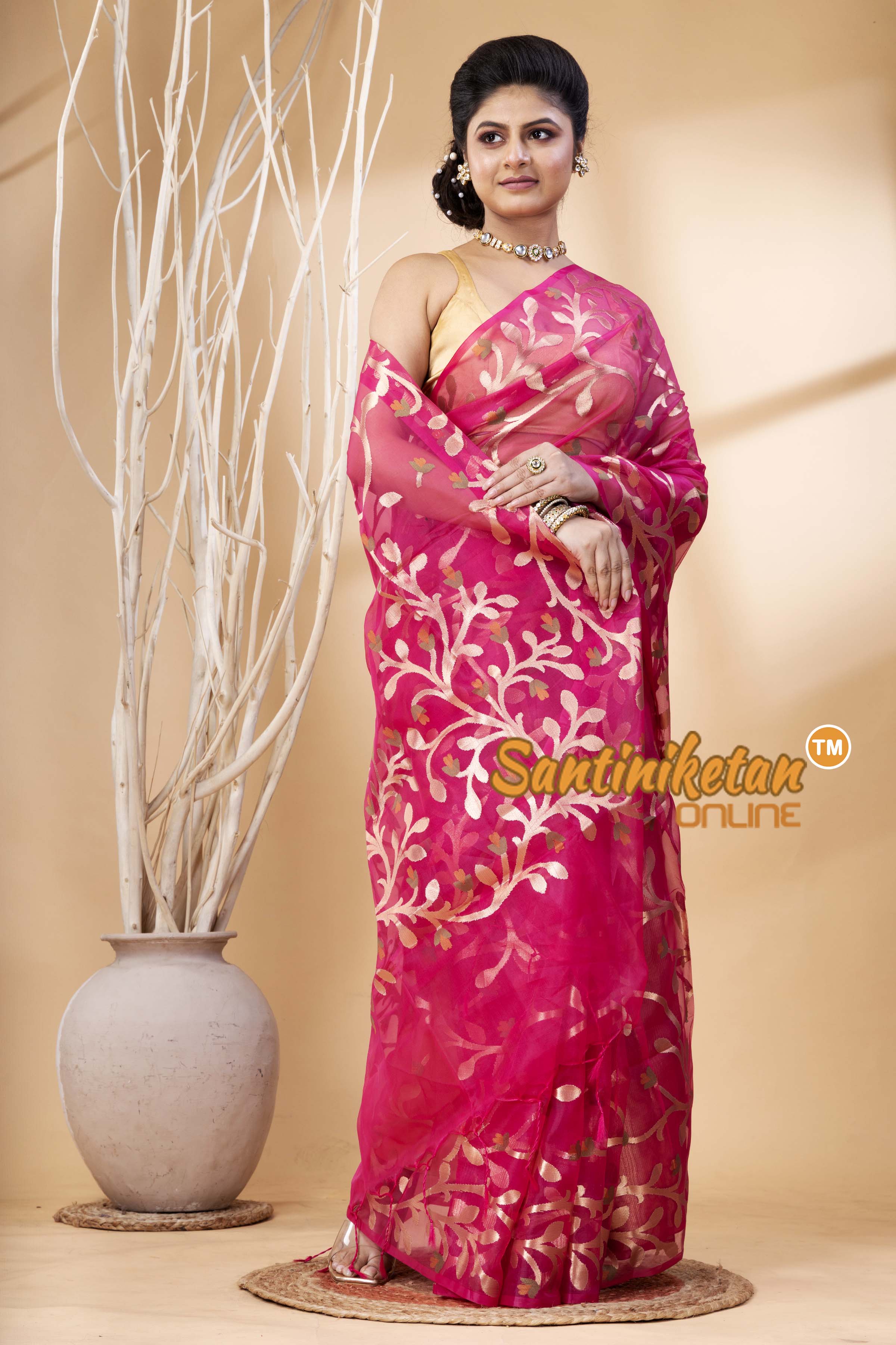 Resham Maslin Jamdani Saree SN202524411