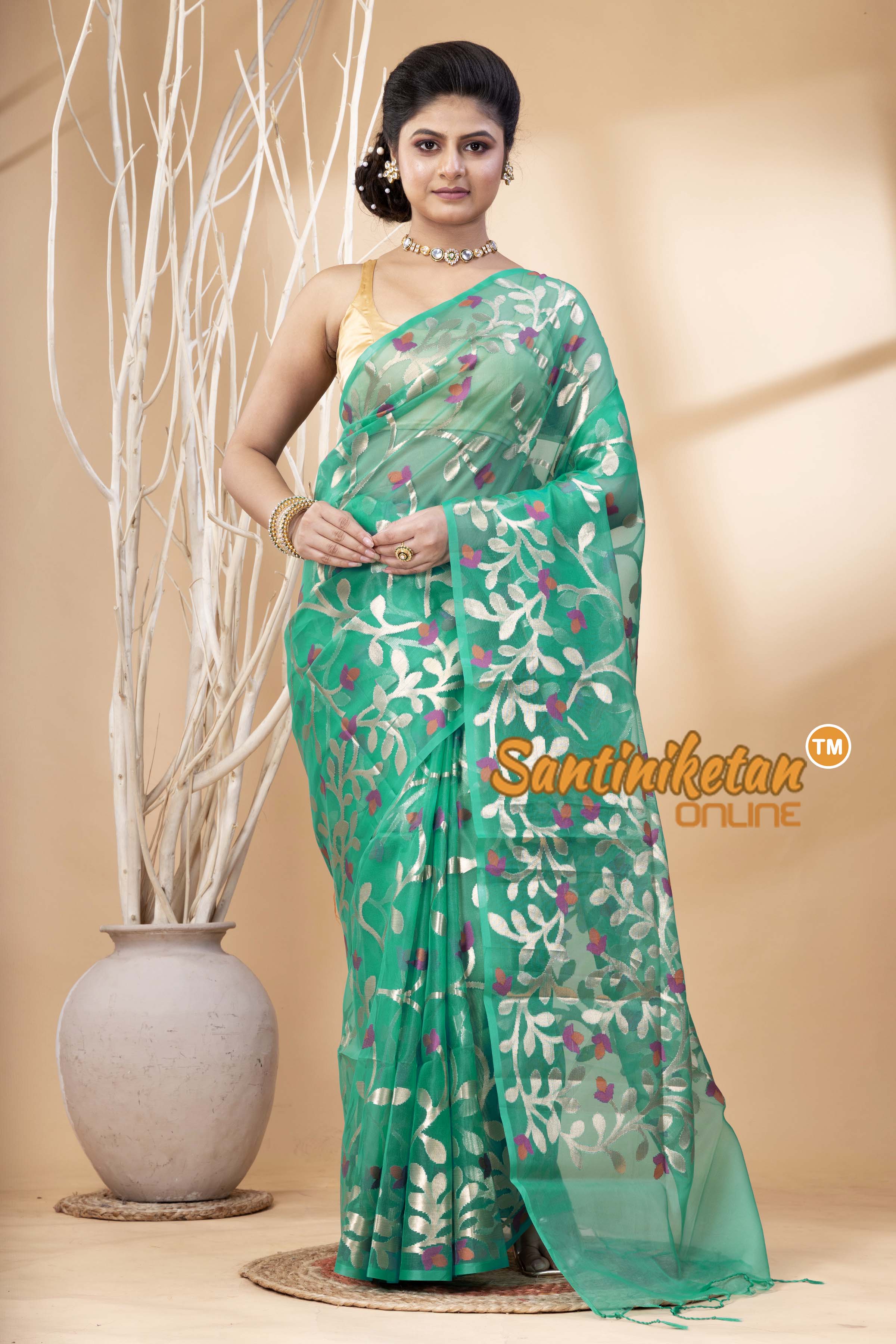 Resham Maslin Jamdani Saree SN202524417