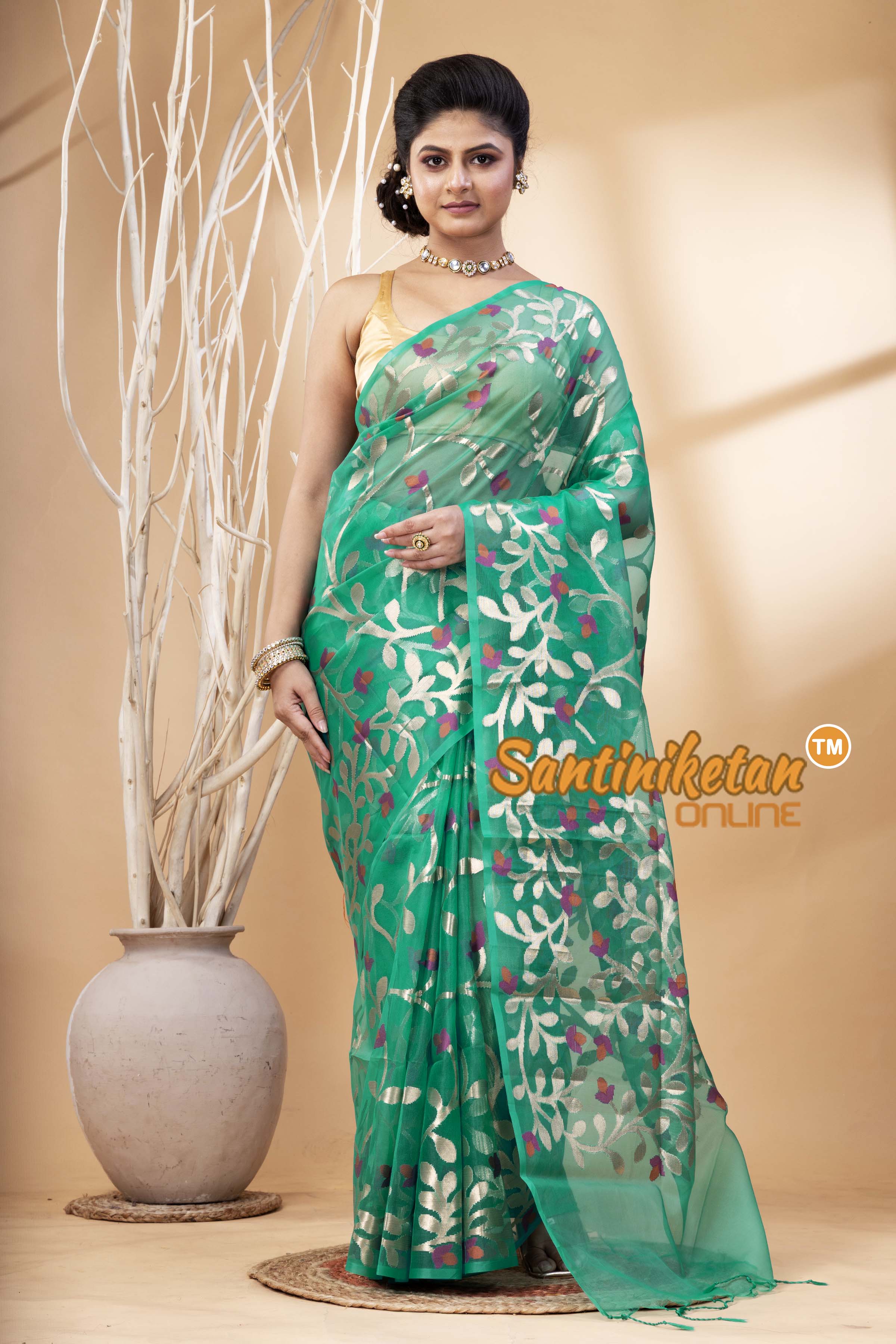 Resham Maslin Jamdani Saree SN202524417