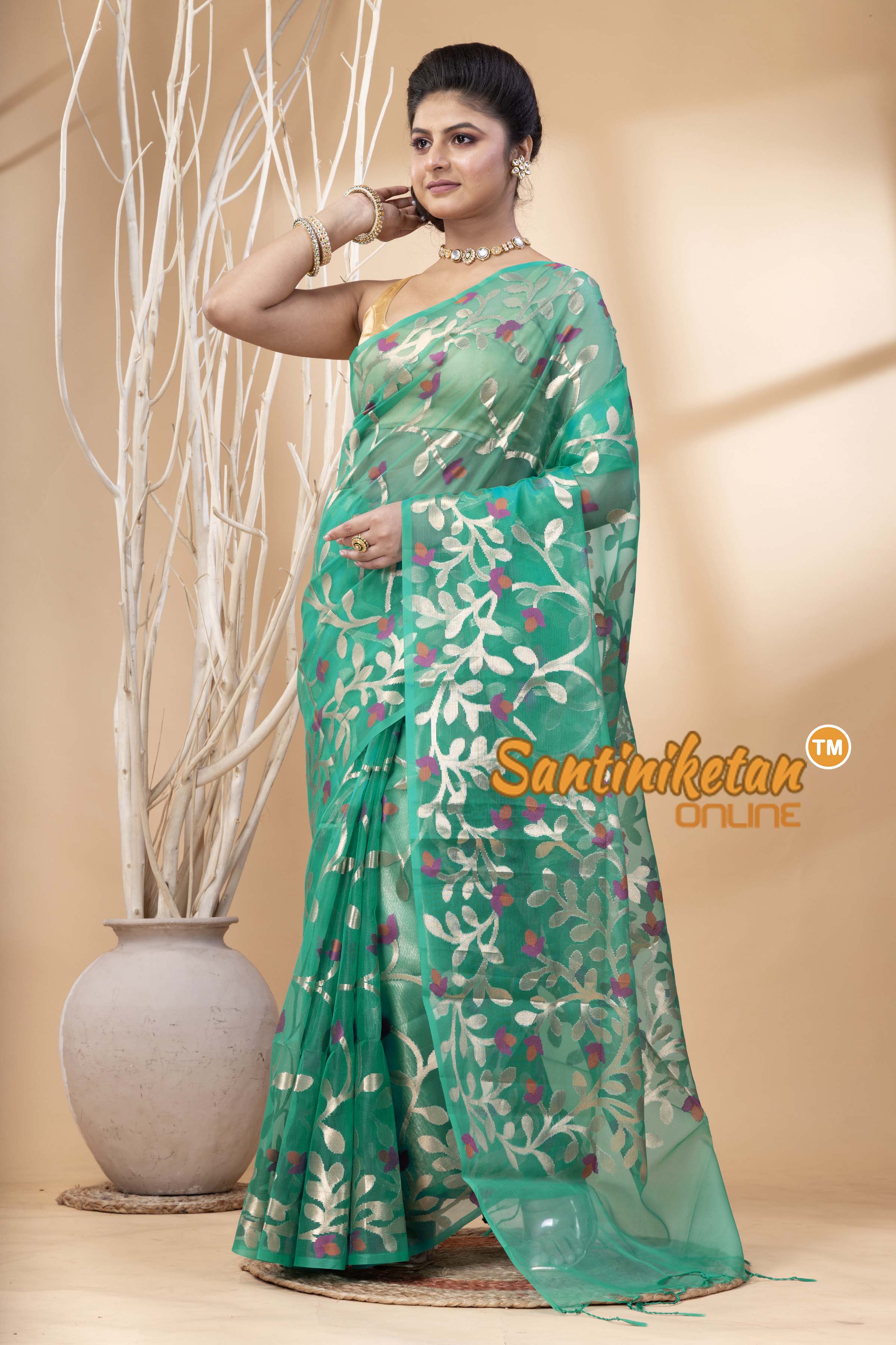 Resham Maslin Jamdani Saree SN202524417