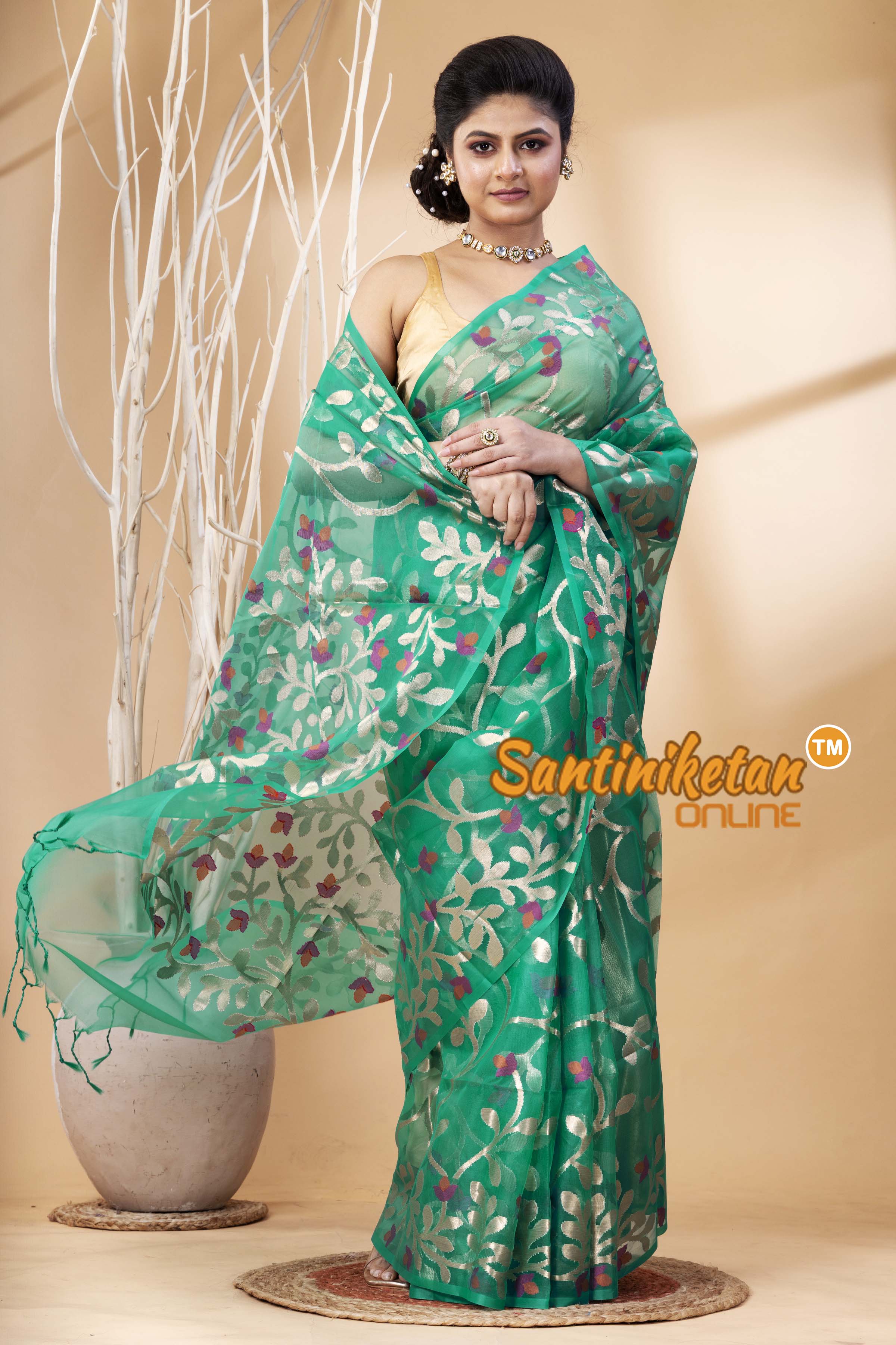 Resham Maslin Jamdani Saree SN202524417