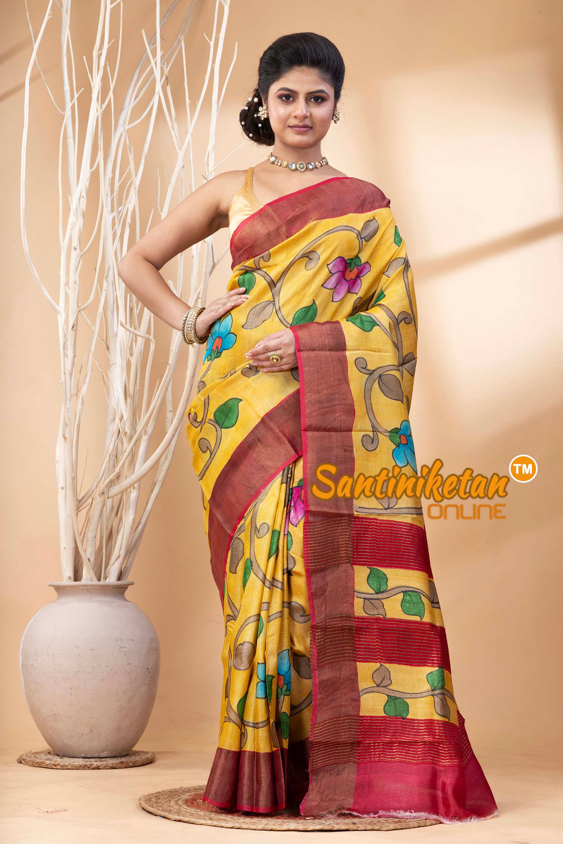 Pure Zari Tussar Hand Painted Saree SN202524489