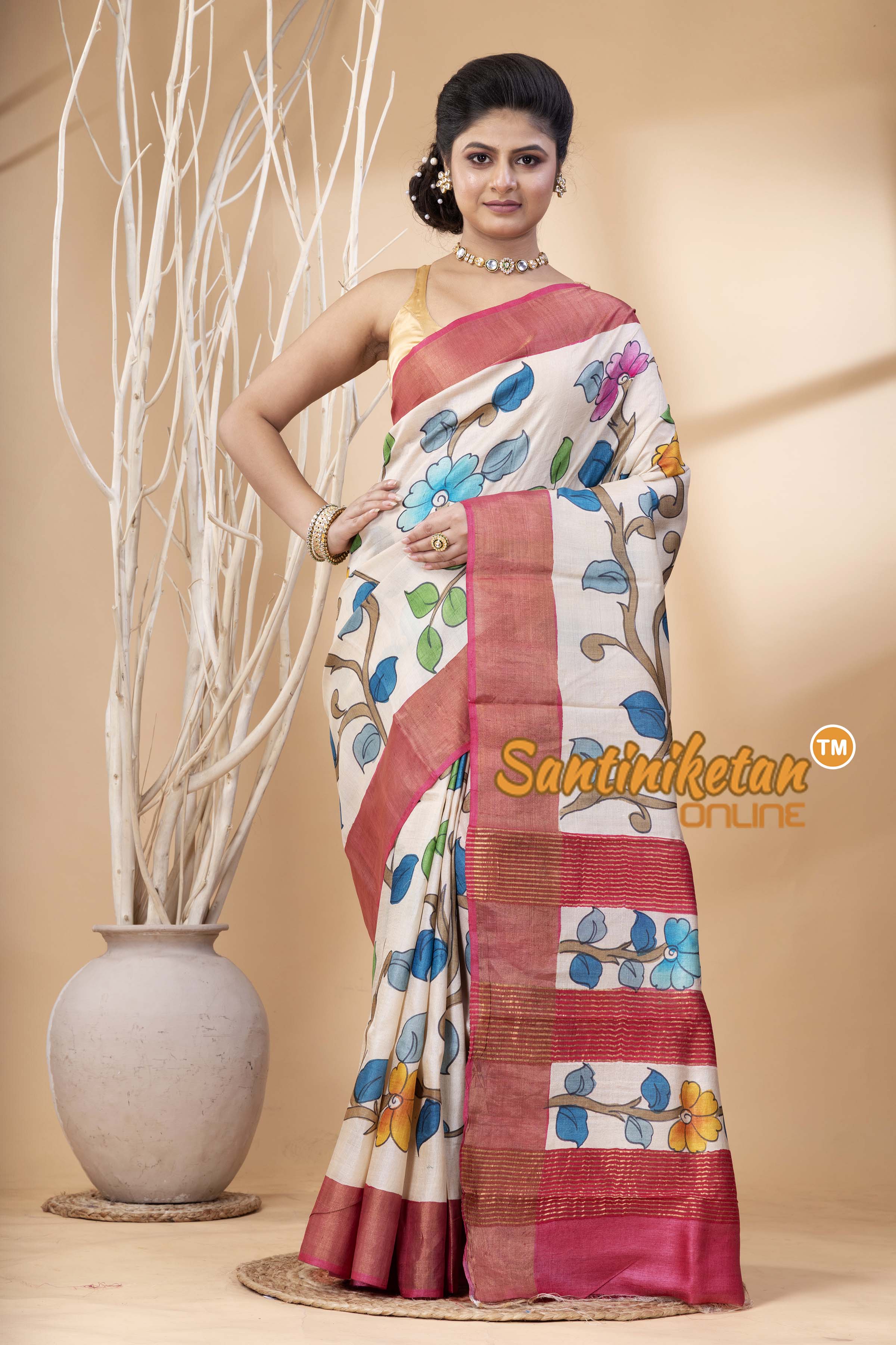 Pure Zari Tussar Hand Painted Saree SN202524495