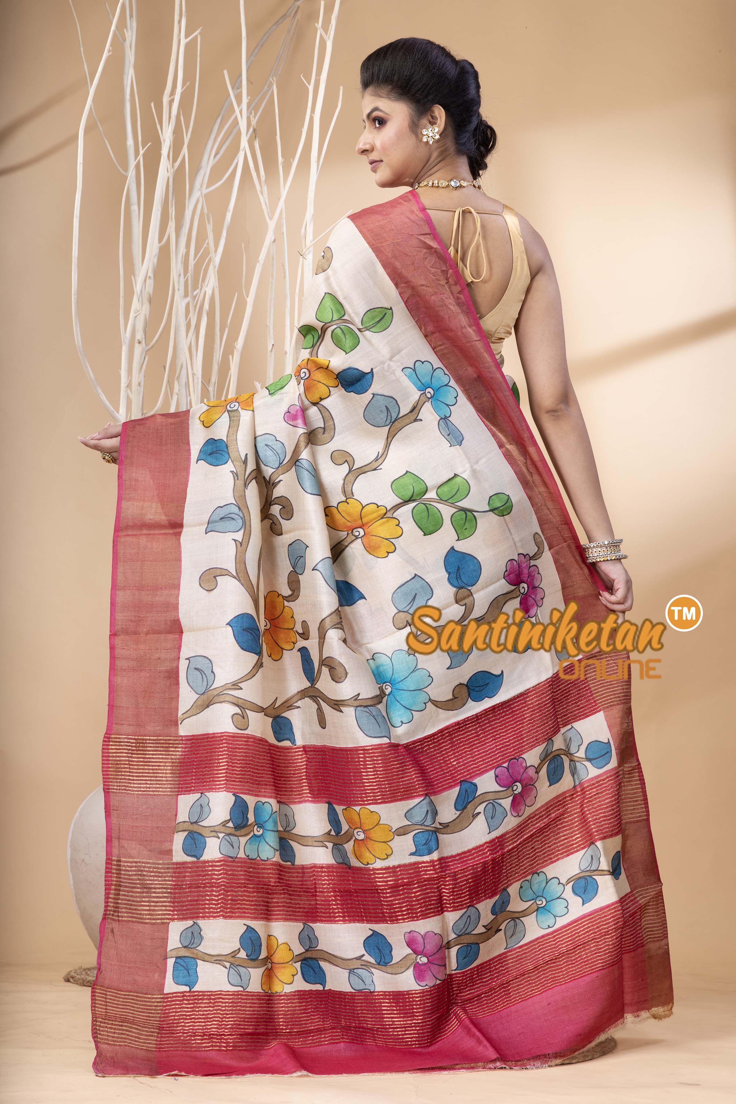 Pure Zari Tussar Hand Painted Saree SN202524495