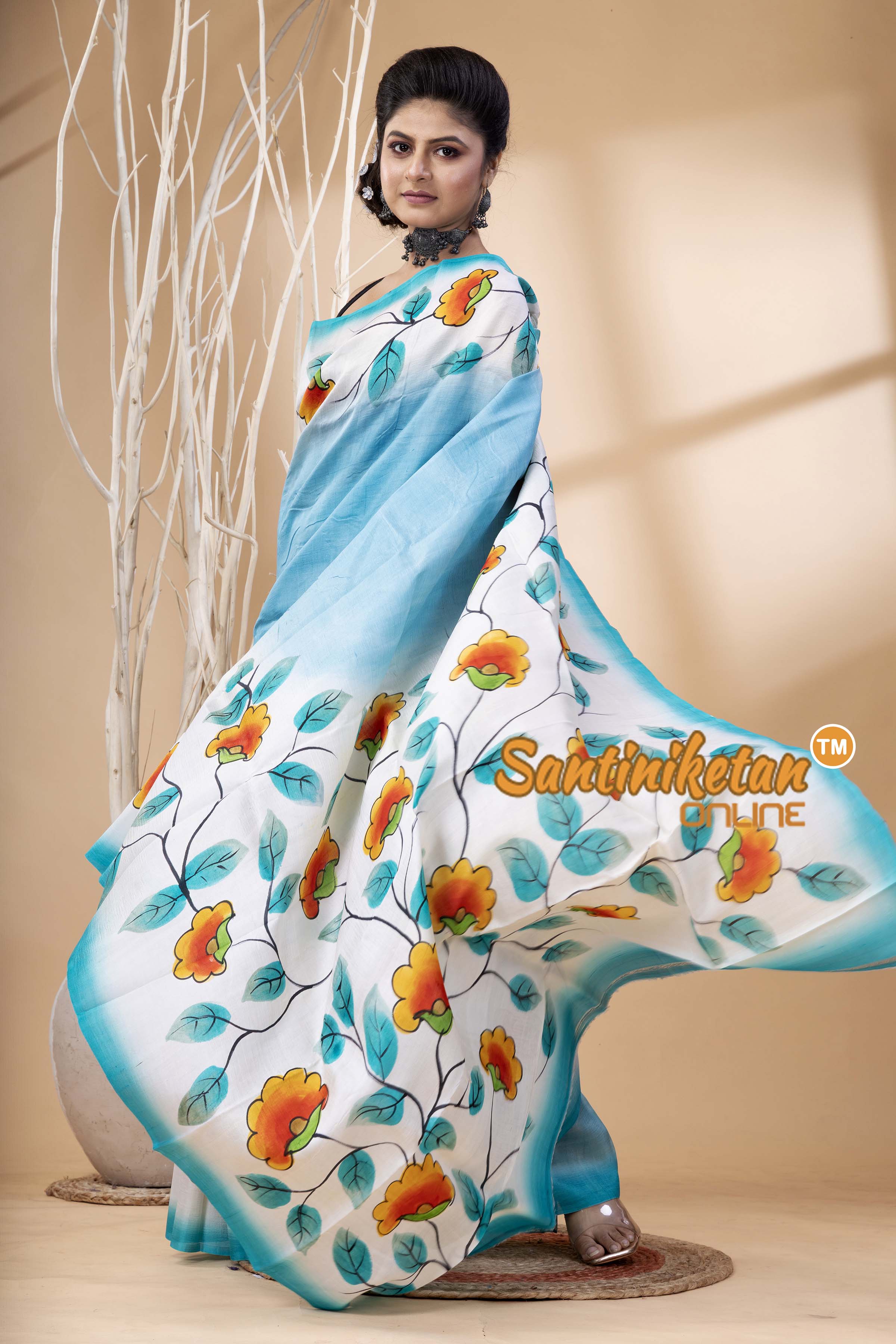 Hand Made Design On Murshidabad Silk SN202524549