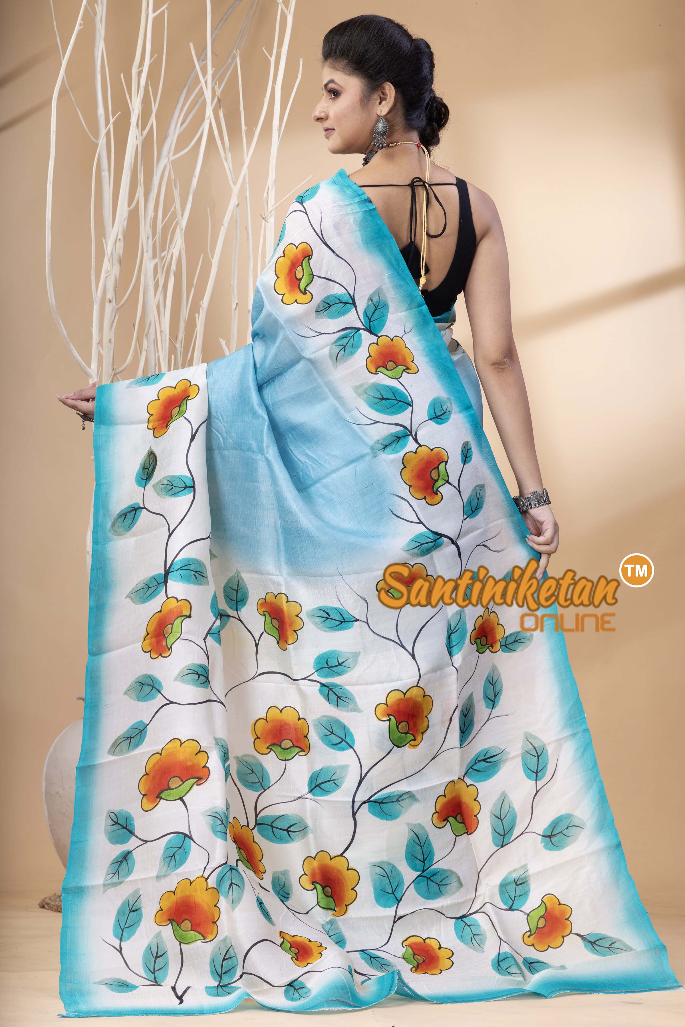 Hand Made Design On Murshidabad Silk SN202524549