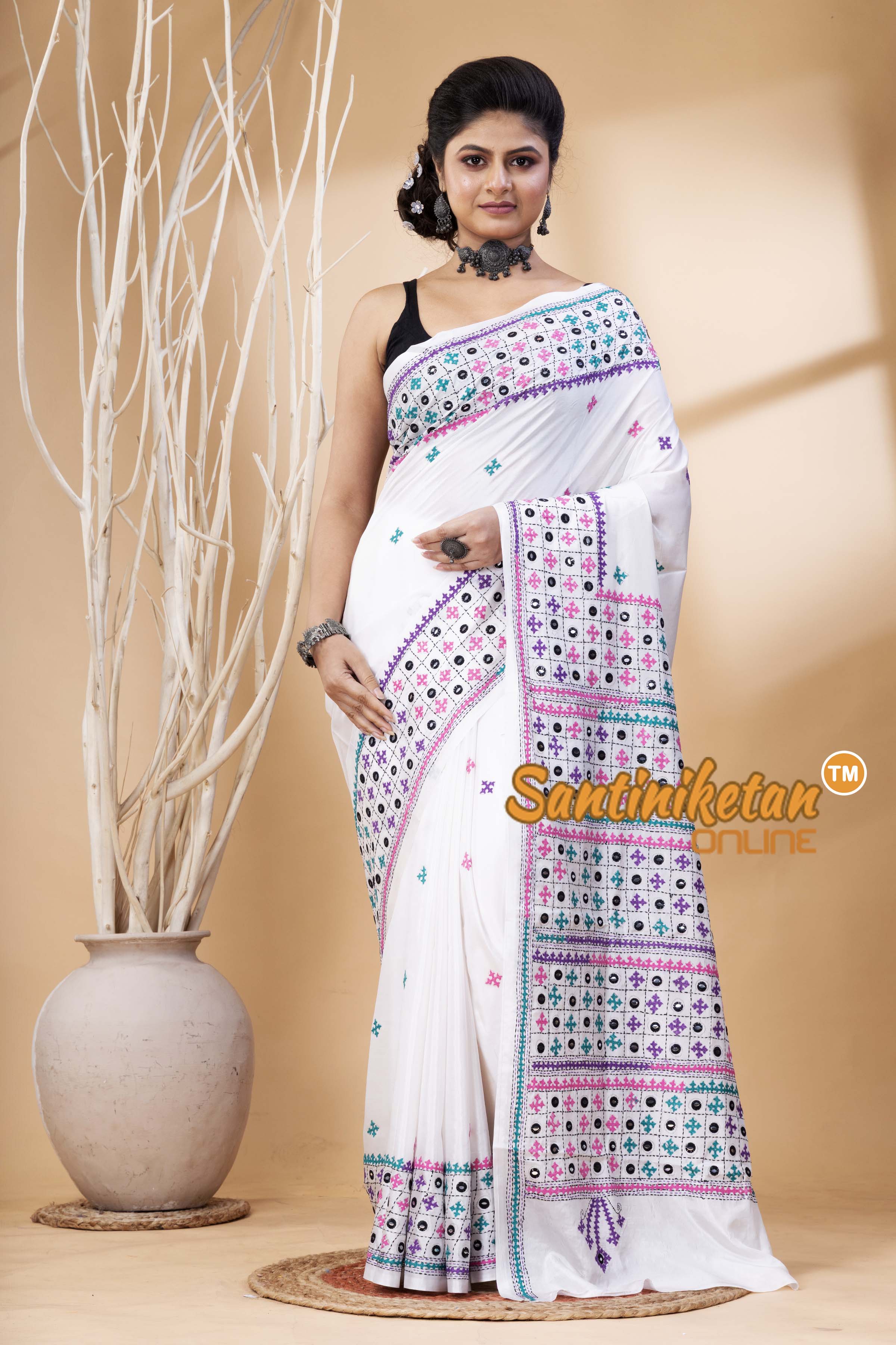 Bangalore Silk Gujrati Stitch Saree SN202524651