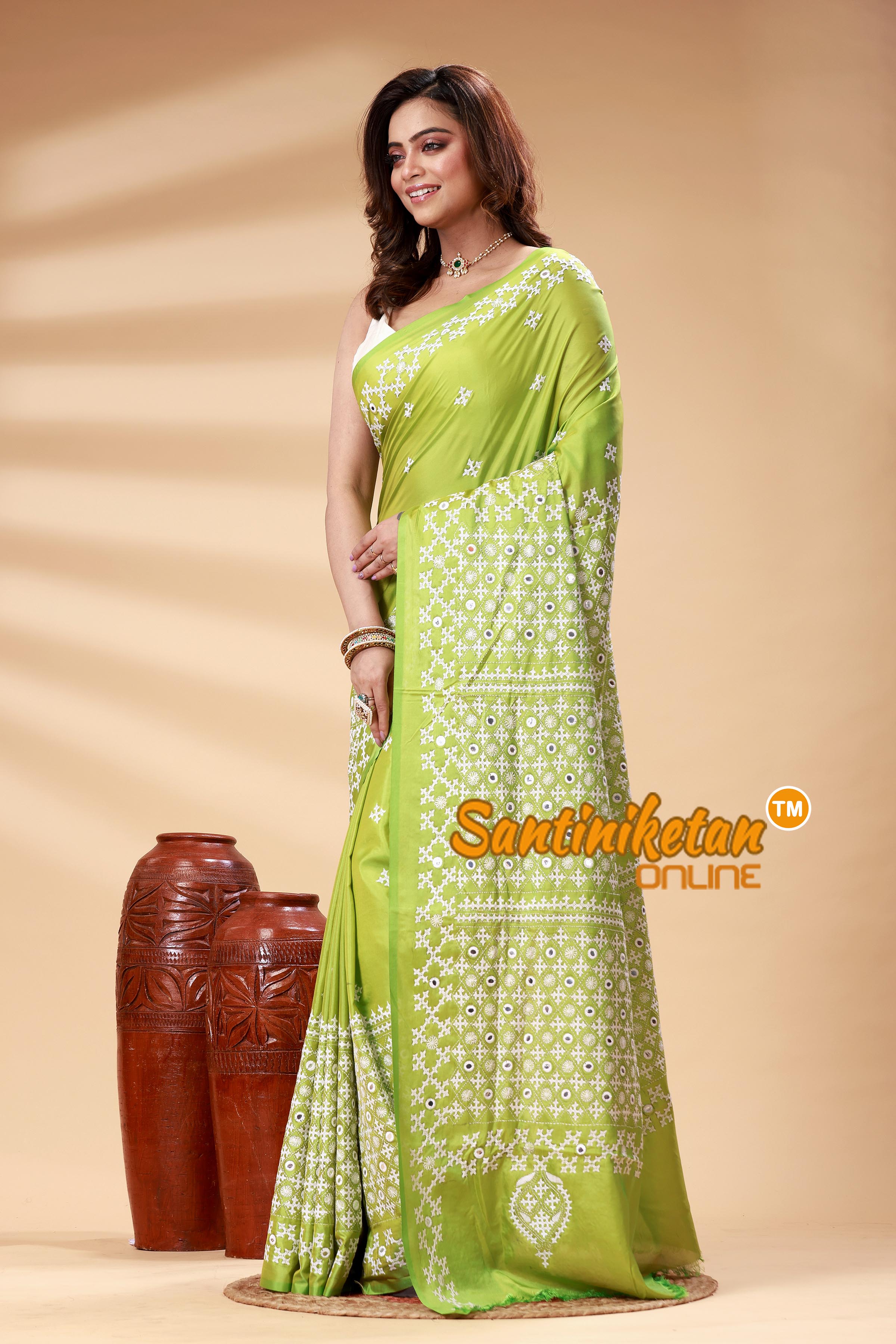 Bangalore Silk Gujrati Stitch Saree SN202525158