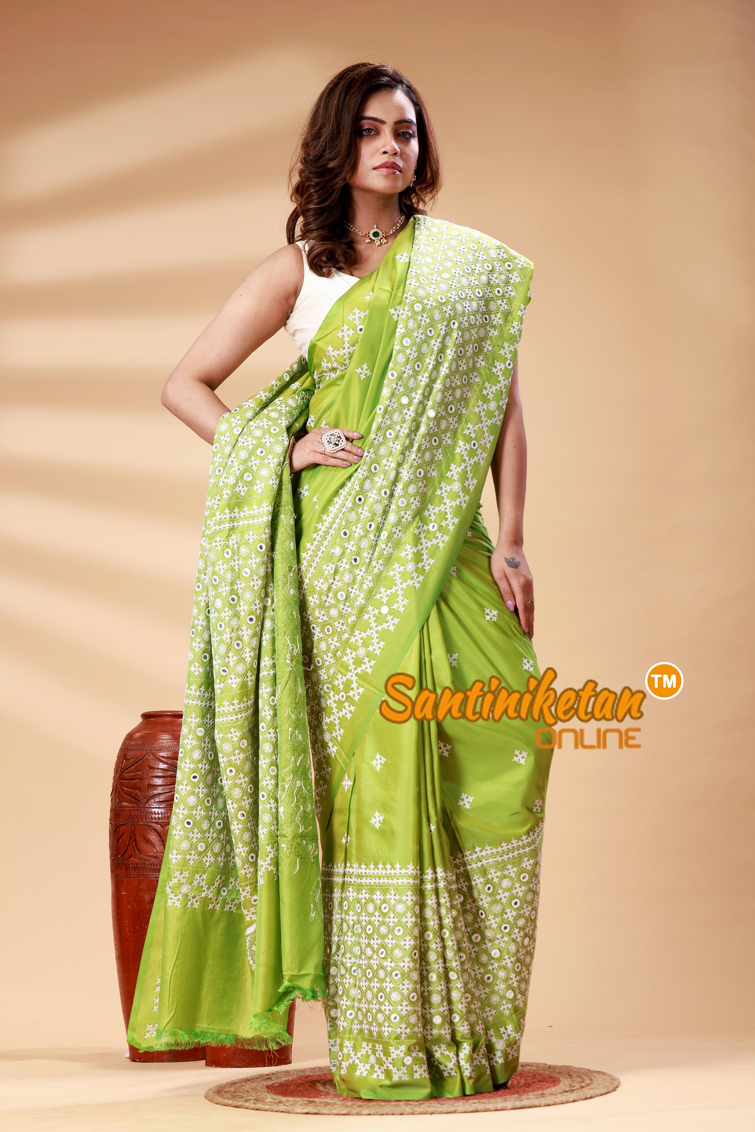 Bangalore Silk Gujrati Stitch Saree SN202525158