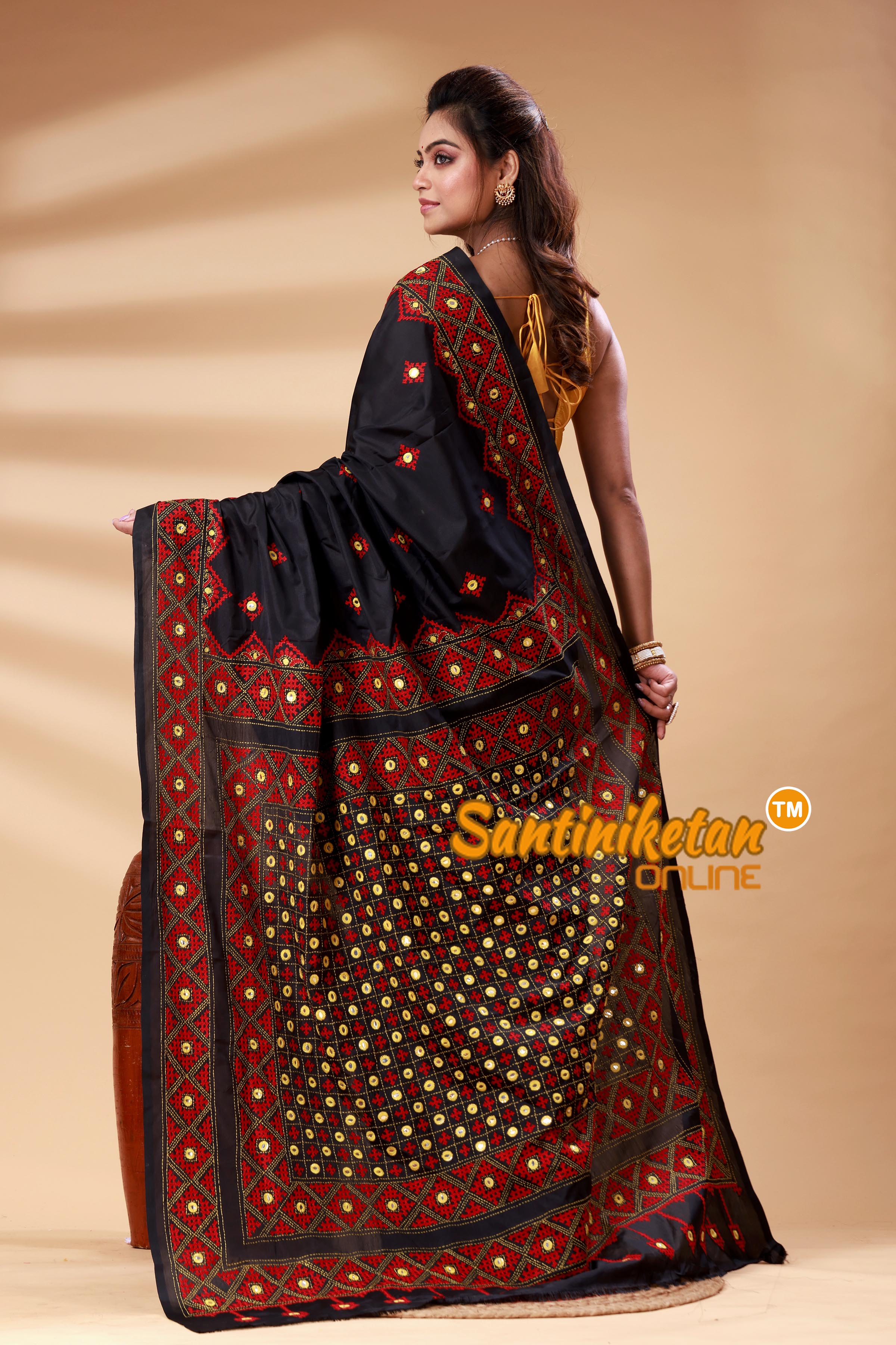 Bangalore Silk Gujrati Stitch Saree SN202525219