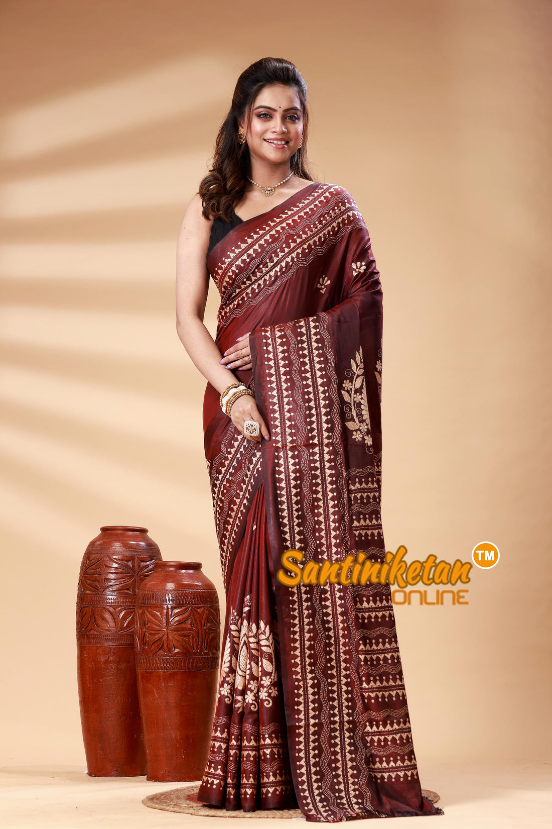 Bangalore Silk Kantha Stitch Saree SN202525322