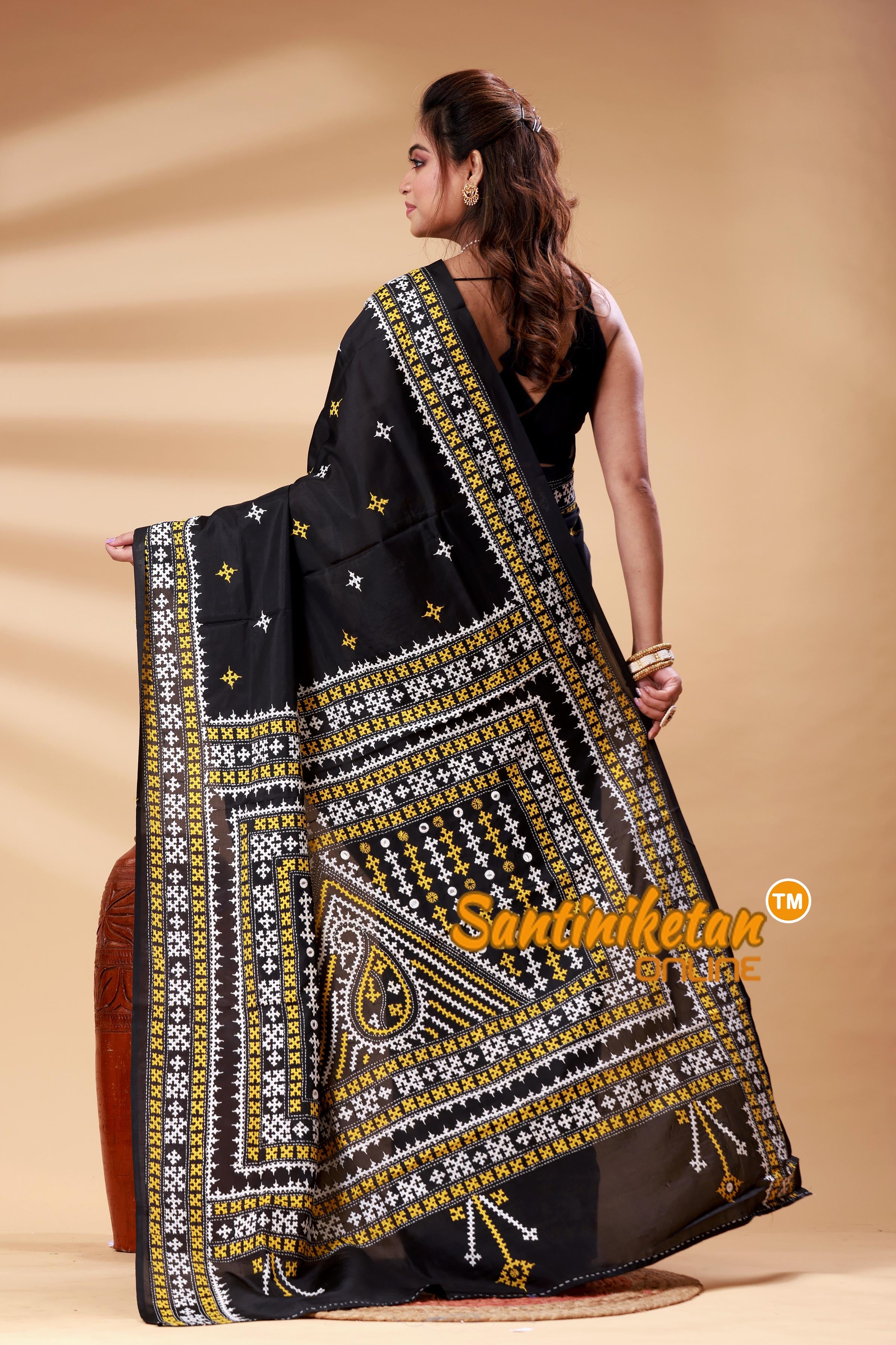 Bangalore Silk Gujrati Stitch Saree SN202525346