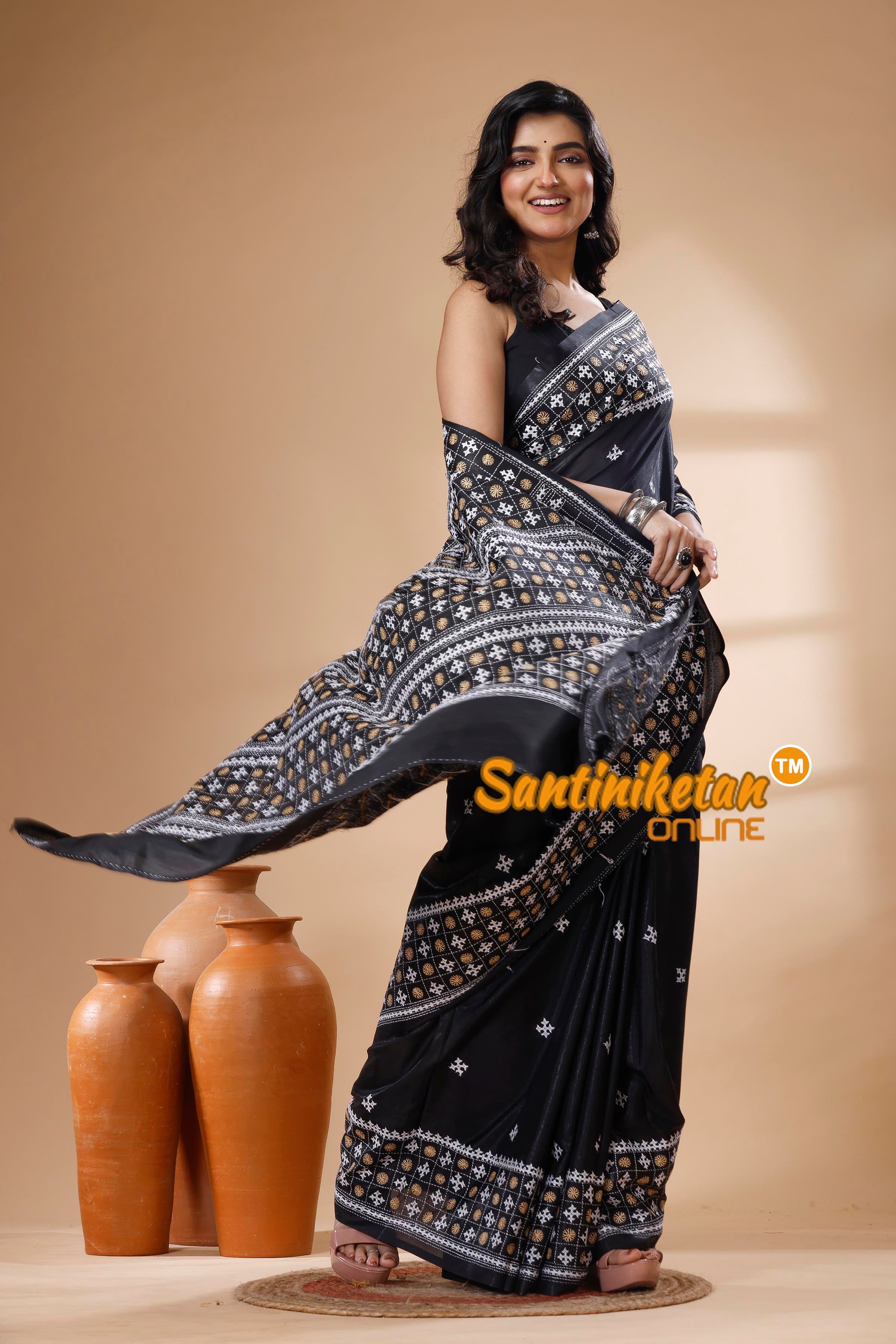 Bangalore Silk Gujrati Stitch Saree SN202625454