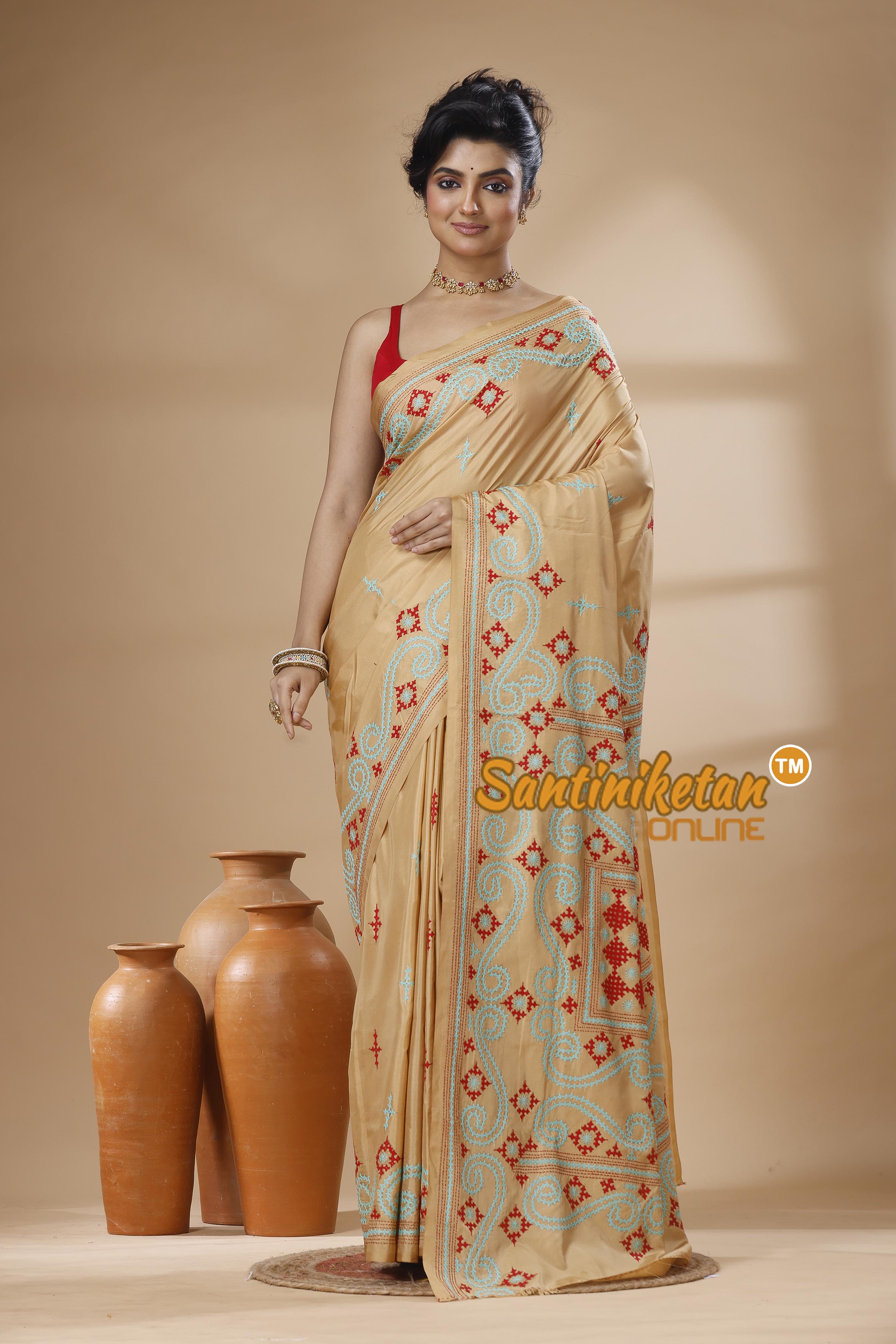 Bangalore Silk Gujrati Stitch Saree SN202625582