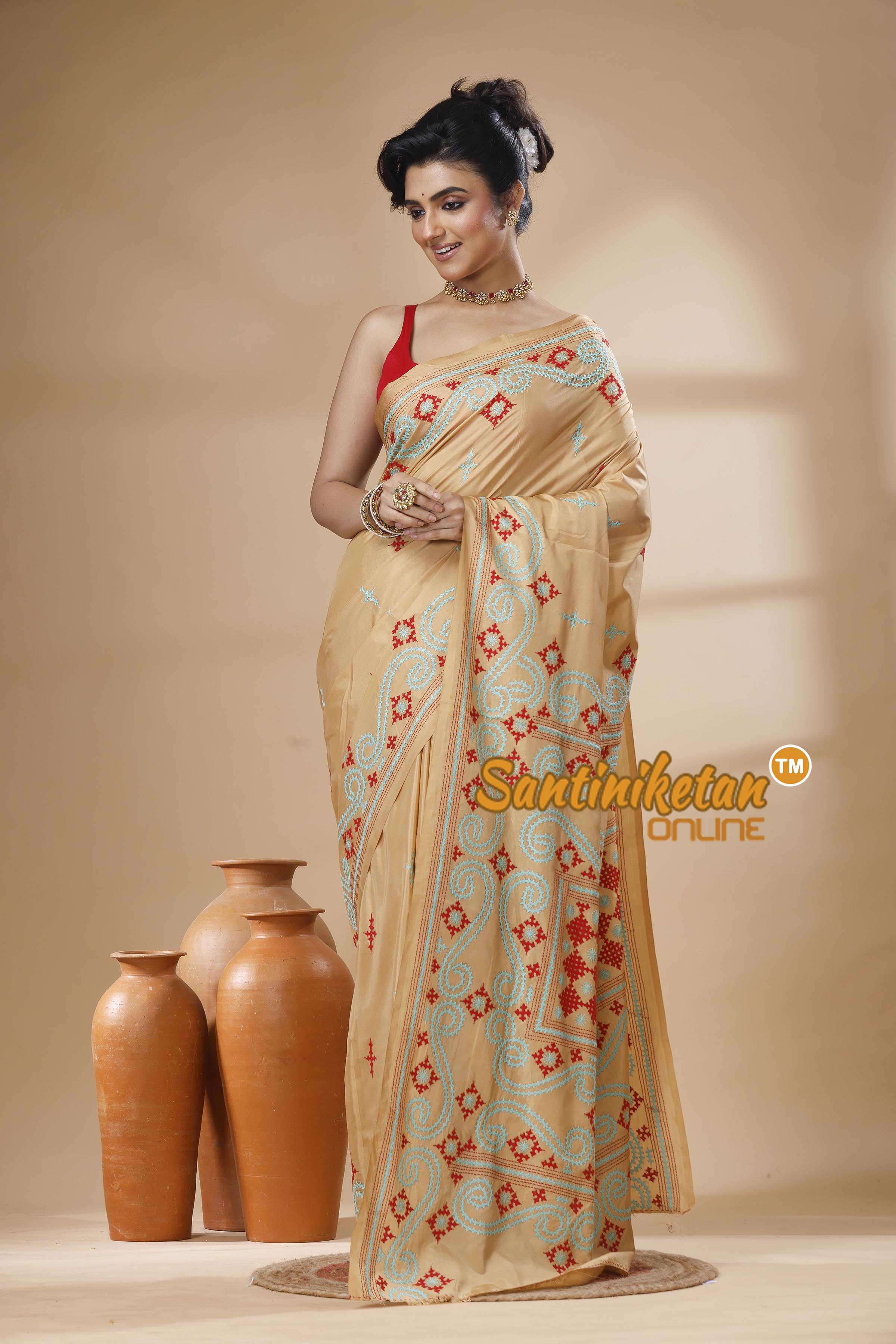 Bangalore Silk Gujrati Stitch Saree SN202625582