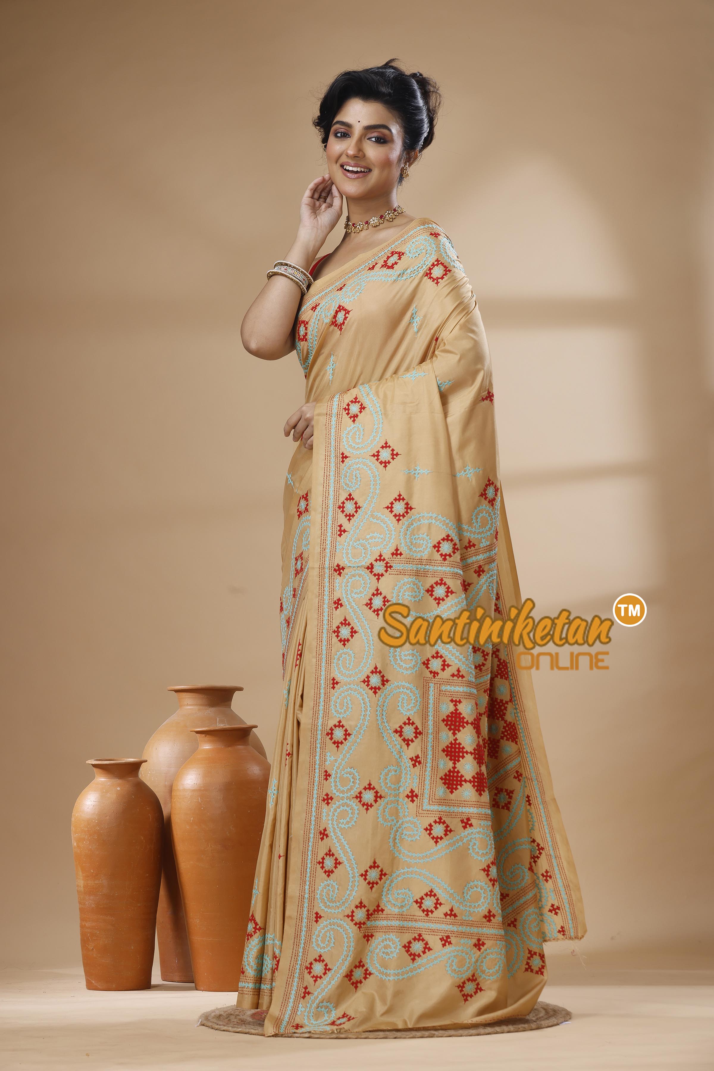 Bangalore Silk Gujrati Stitch Saree SN202625582