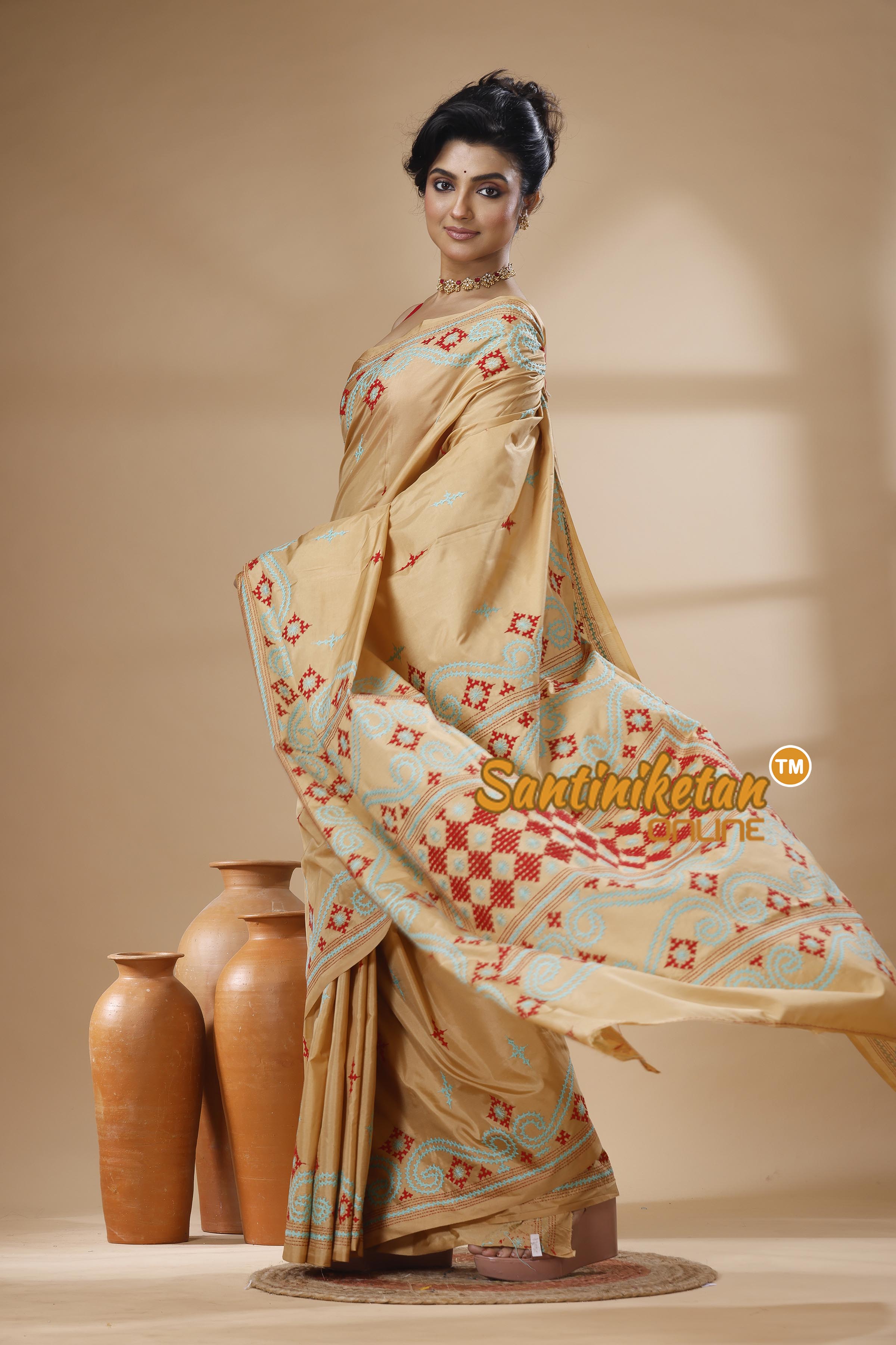 Bangalore Silk Gujrati Stitch Saree SN202625582