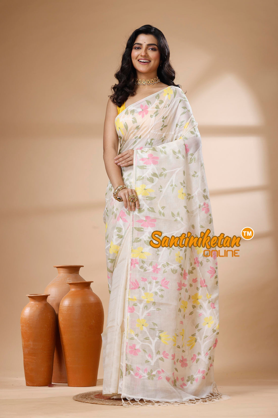 Pure Tussar Jamdani Saree SN202625849