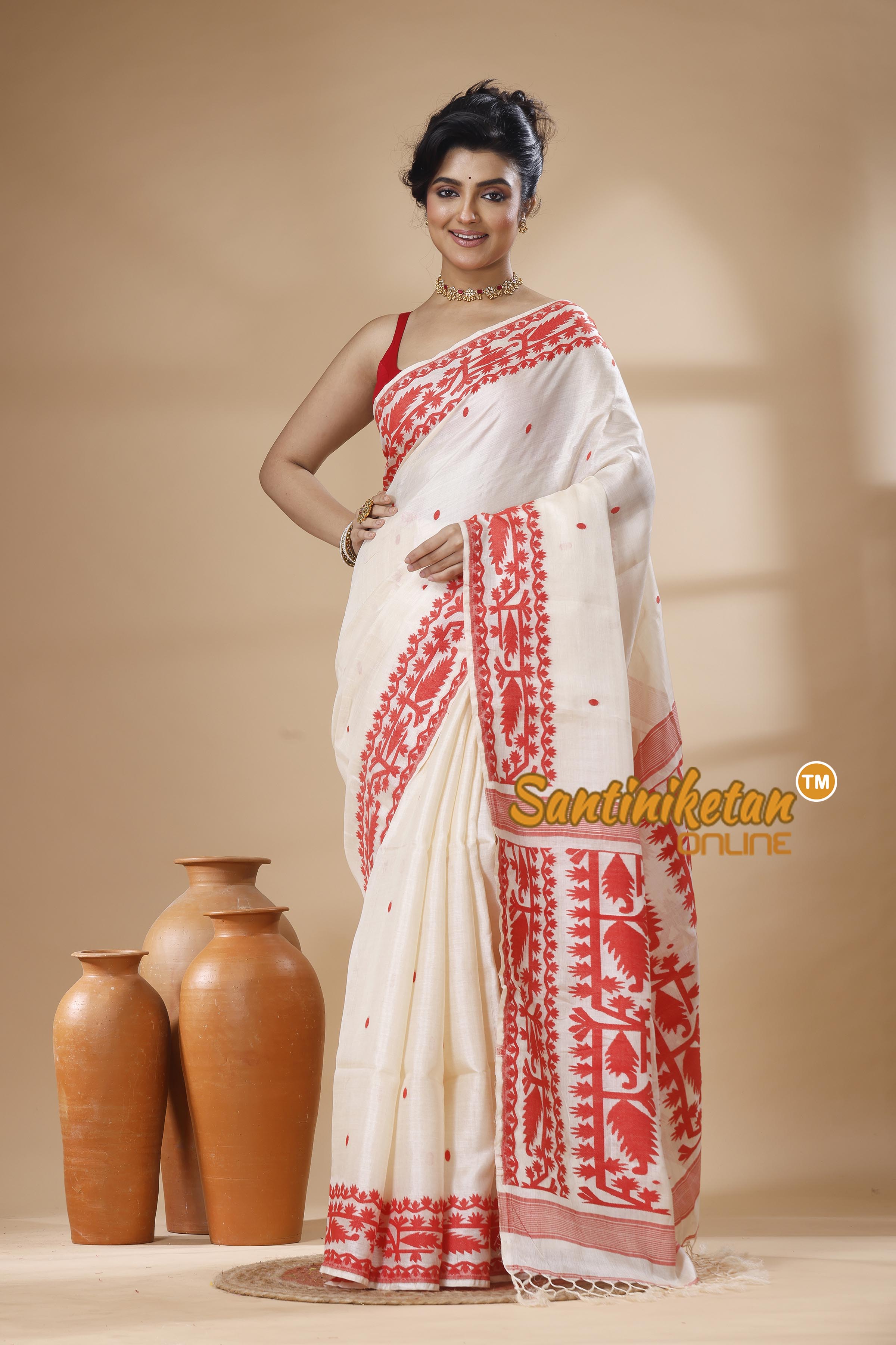 Pure Tussar Jamdani Saree SN202626012