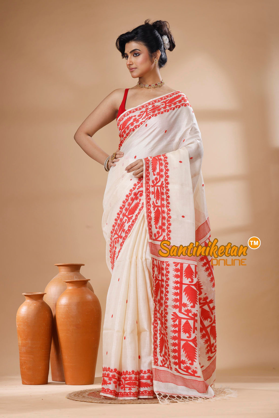Pure Tussar Jamdani Saree SN202626012