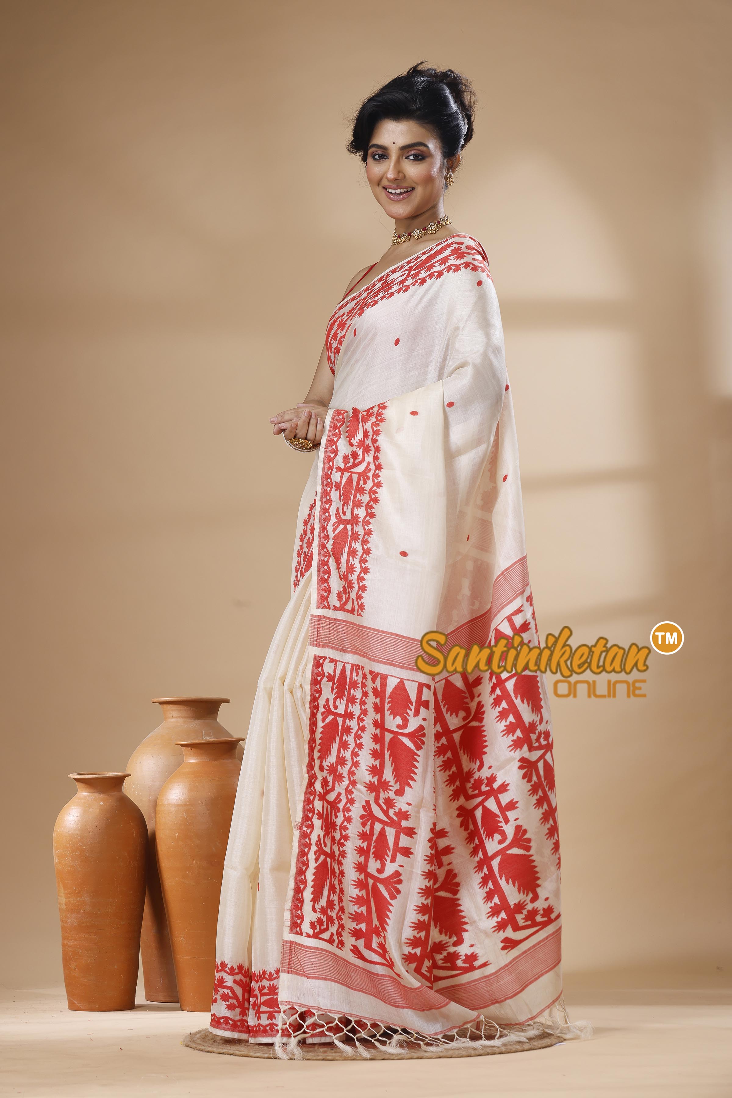 Pure Tussar Jamdani Saree SN202626012