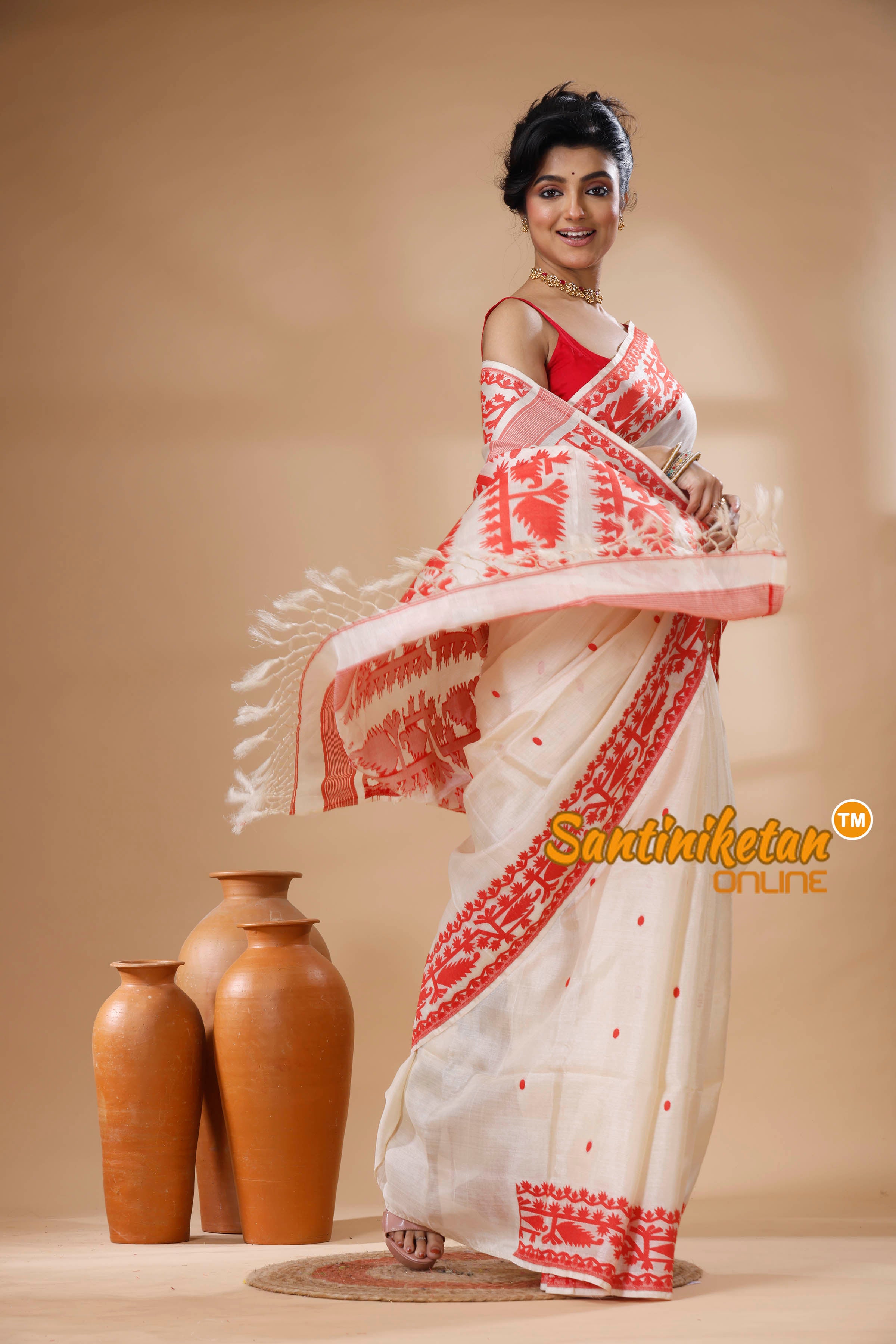 Pure Tussar Jamdani Saree SN202626012