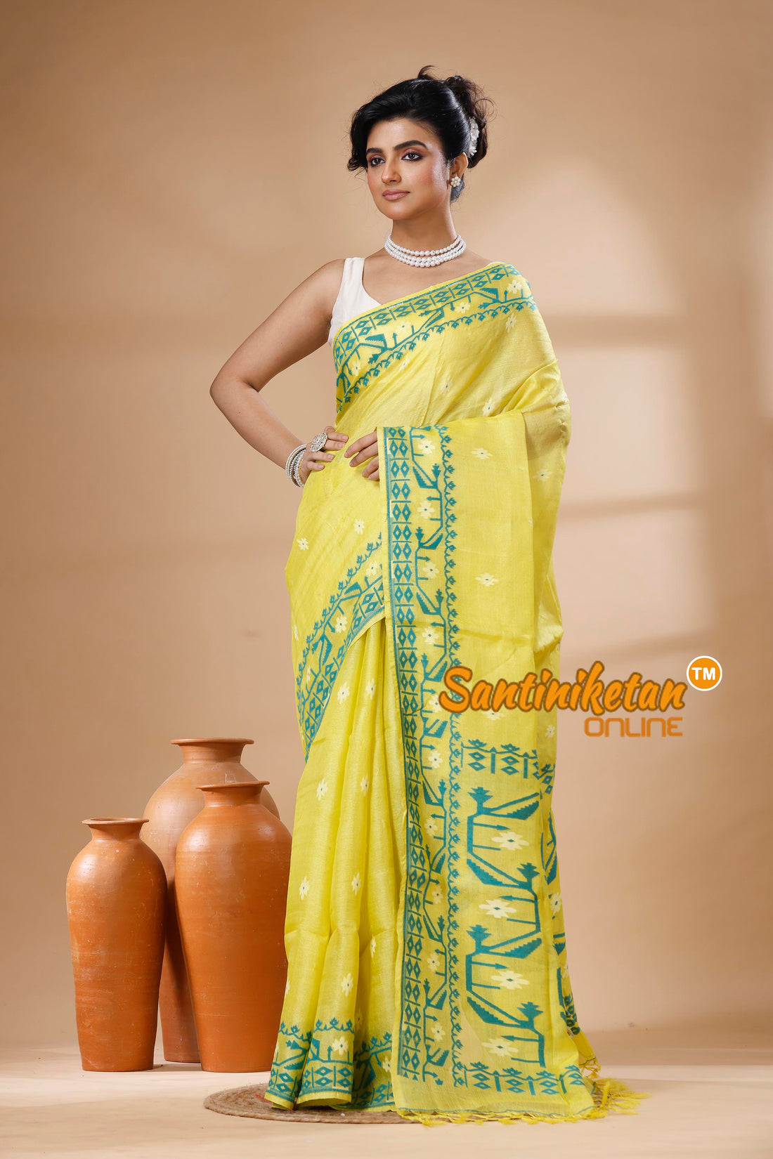 Pure Tussar Jamdani Saree SN202626138